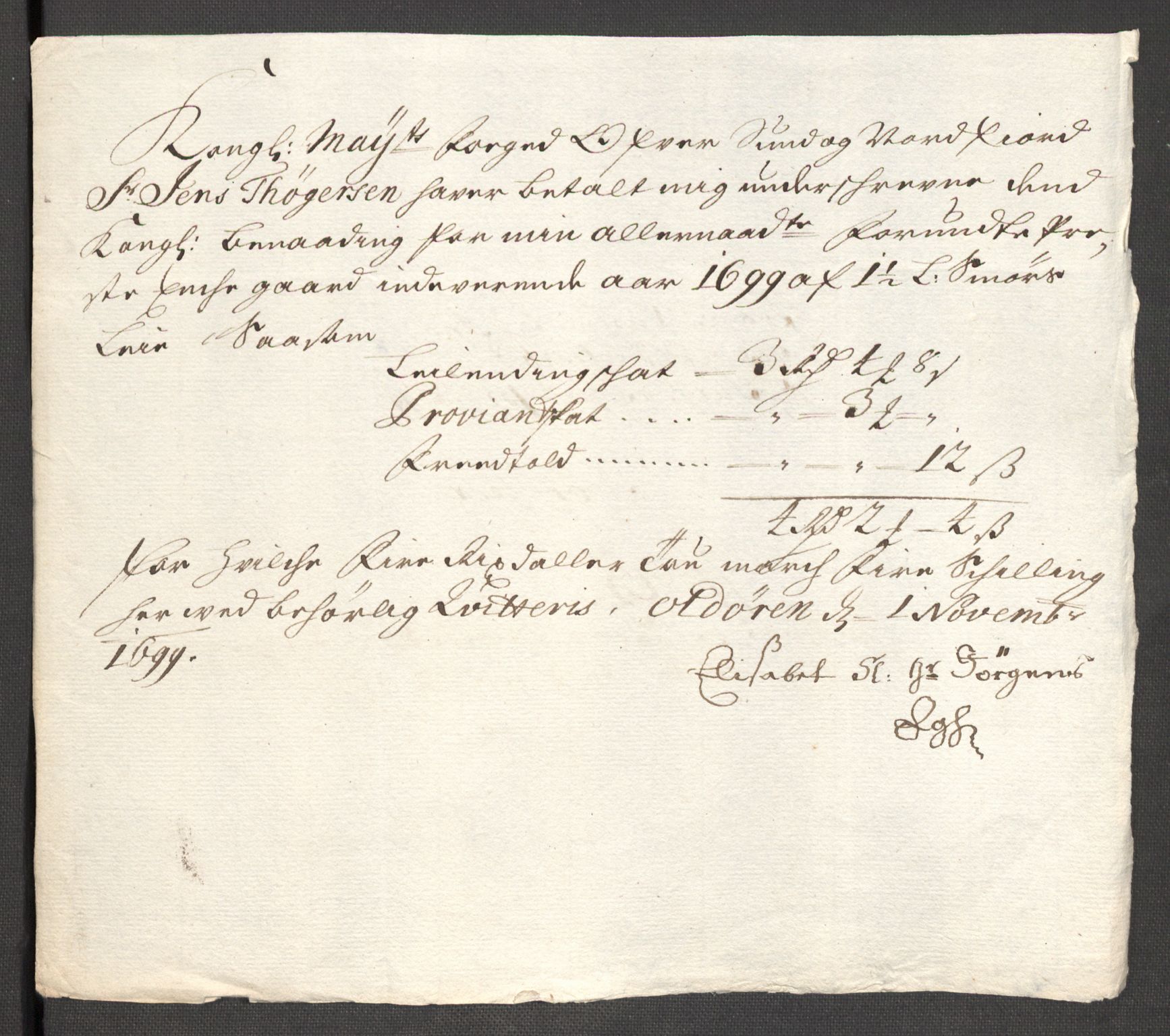 Rentekammeret inntil 1814, Reviderte regnskaper, Fogderegnskap, AV/RA-EA-4092/R53/L3424: Fogderegnskap Sunn- og Nordfjord, 1699, p. 375