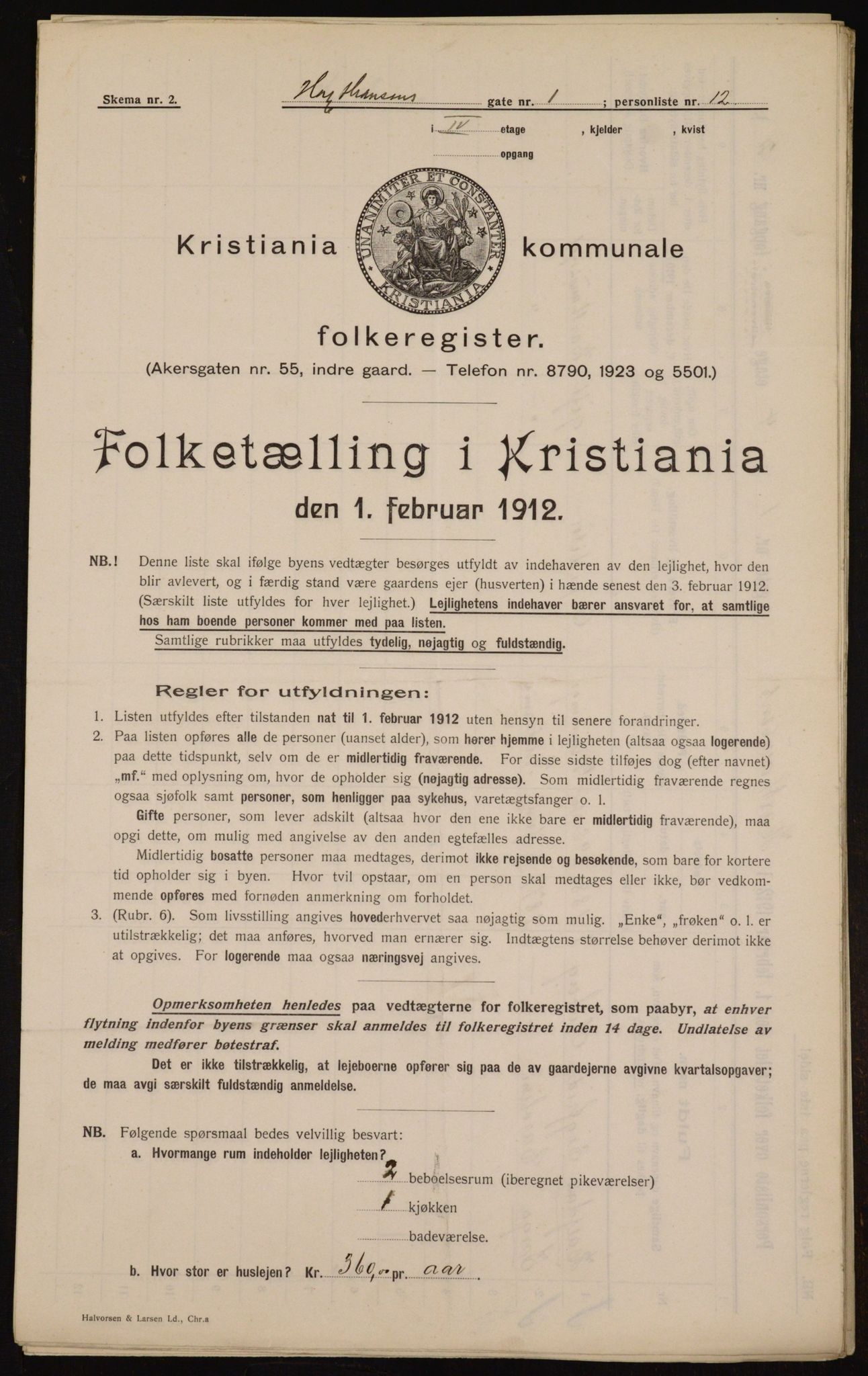 OBA, Municipal Census 1912 for Kristiania, 1912, p. 35853