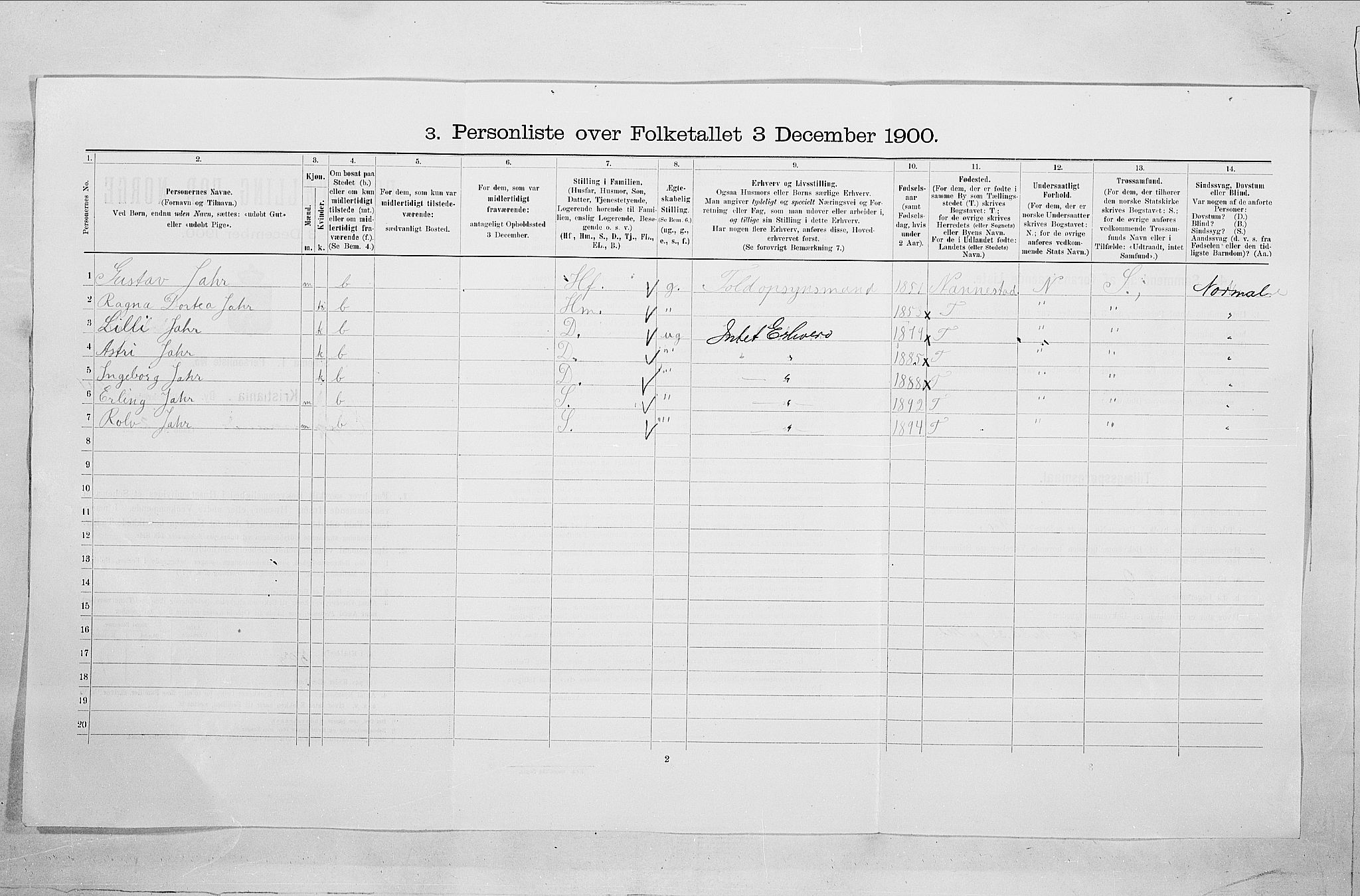 SAO, 1900 census for Kristiania, 1900, p. 113611