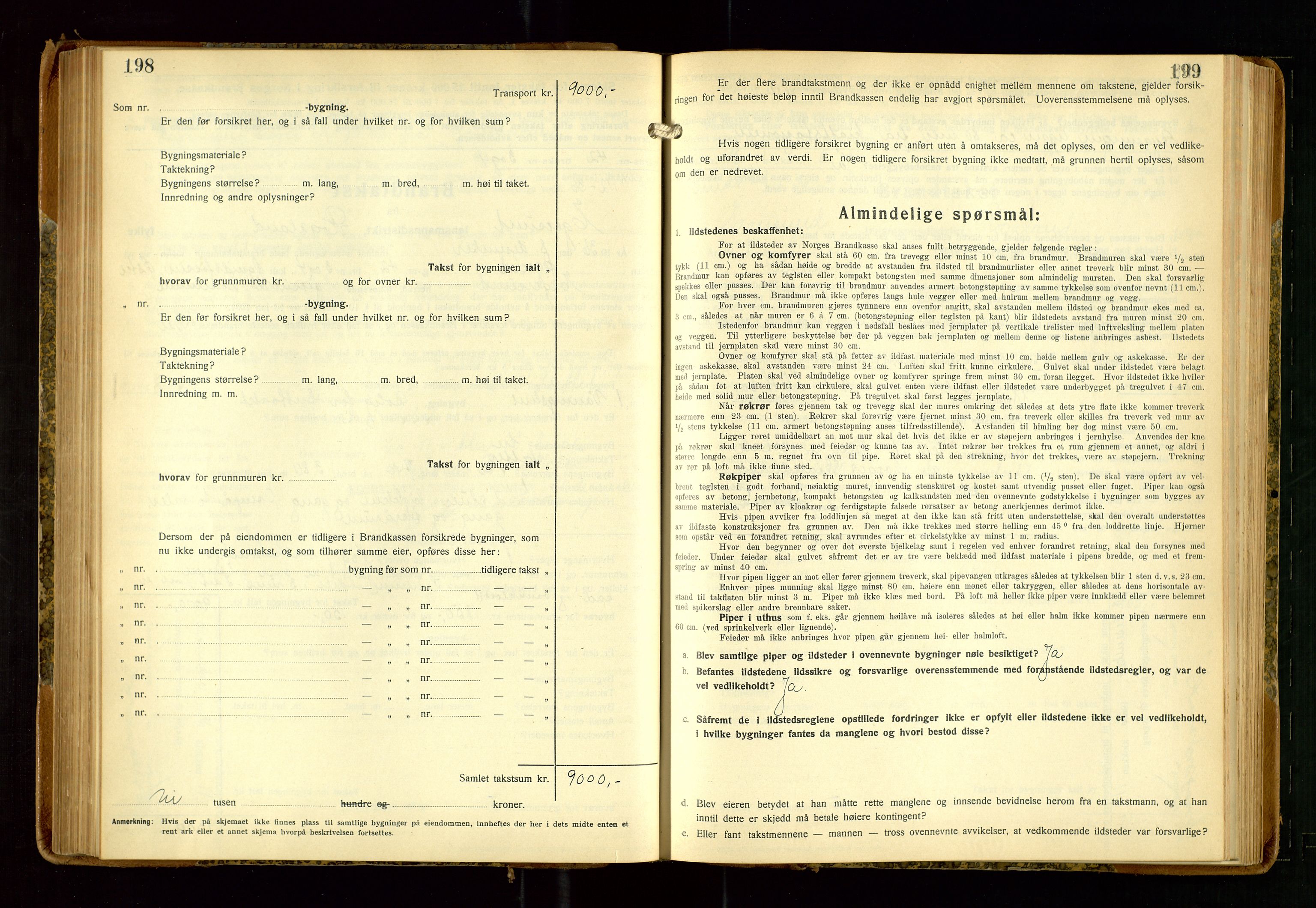 Eigersund lensmannskontor, AV/SAST-A-100171/Gob/L0006: "Brandtakstprotokoll", 1934-1938, p. 198-199