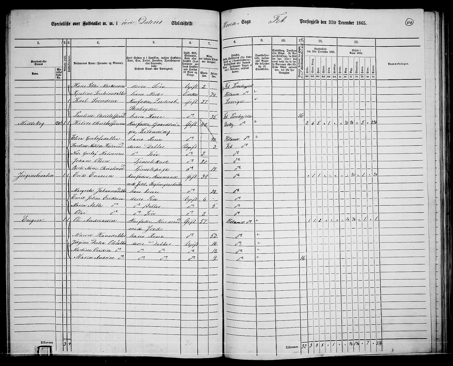 RA, 1865 census for Fet, 1865, p. 104