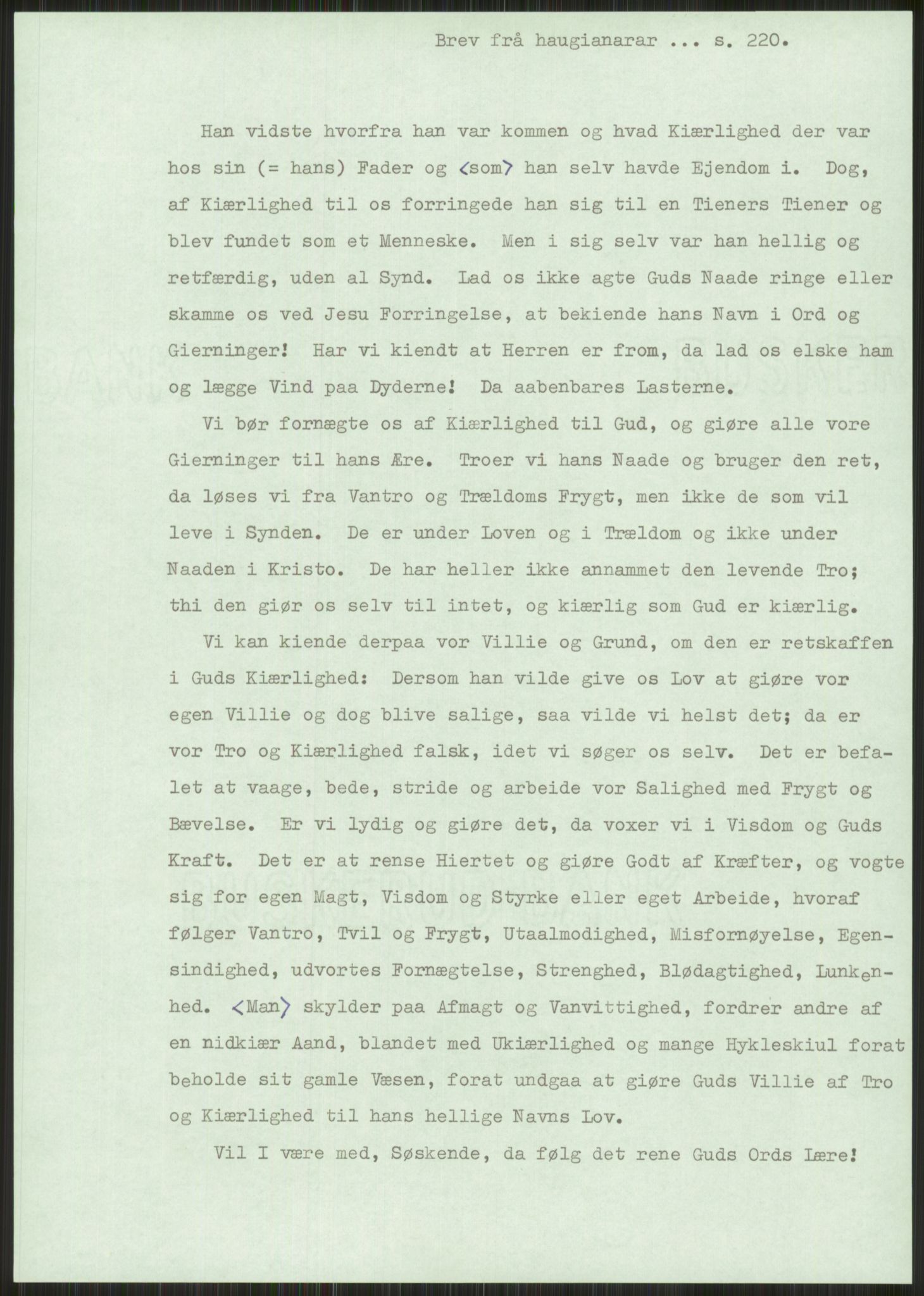 Samlinger til kildeutgivelse, Haugianerbrev, AV/RA-EA-6834/F/L0001: Haugianerbrev I: 1760-1804, 1760-1804, p. 220