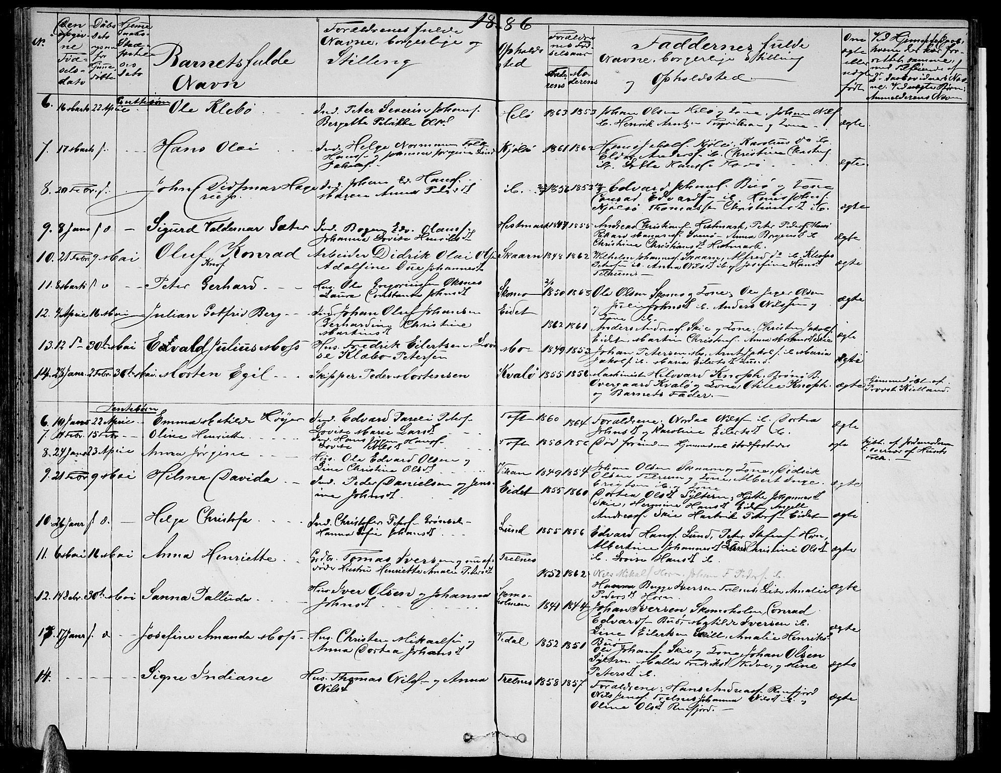 Ministerialprotokoller, klokkerbøker og fødselsregistre - Nordland, SAT/A-1459/813/L0212: Parish register (copy) no. 813C04, 1864-1886, p. 116
