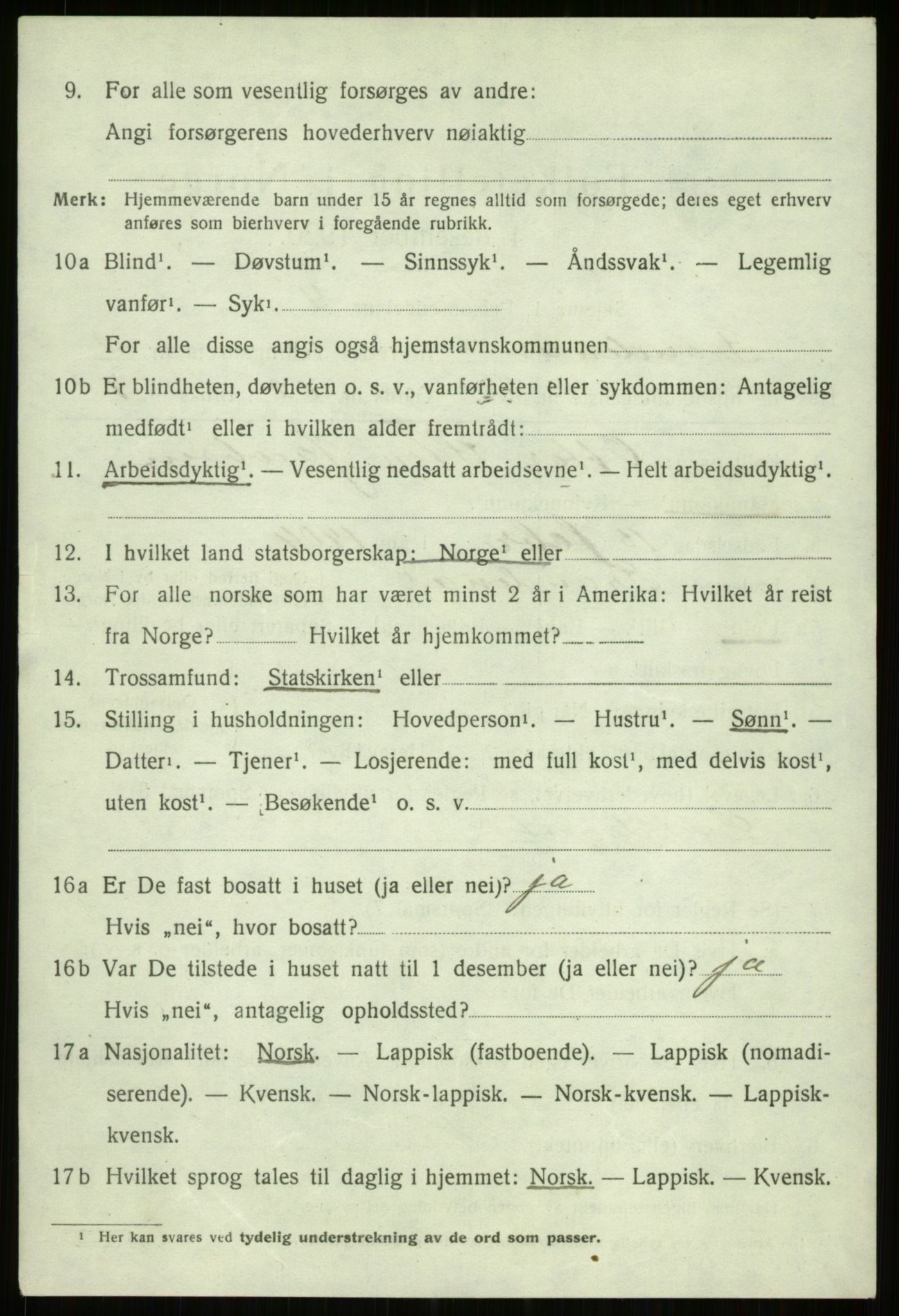 SATØ, 1920 census for Trondenes, 1920, p. 17181