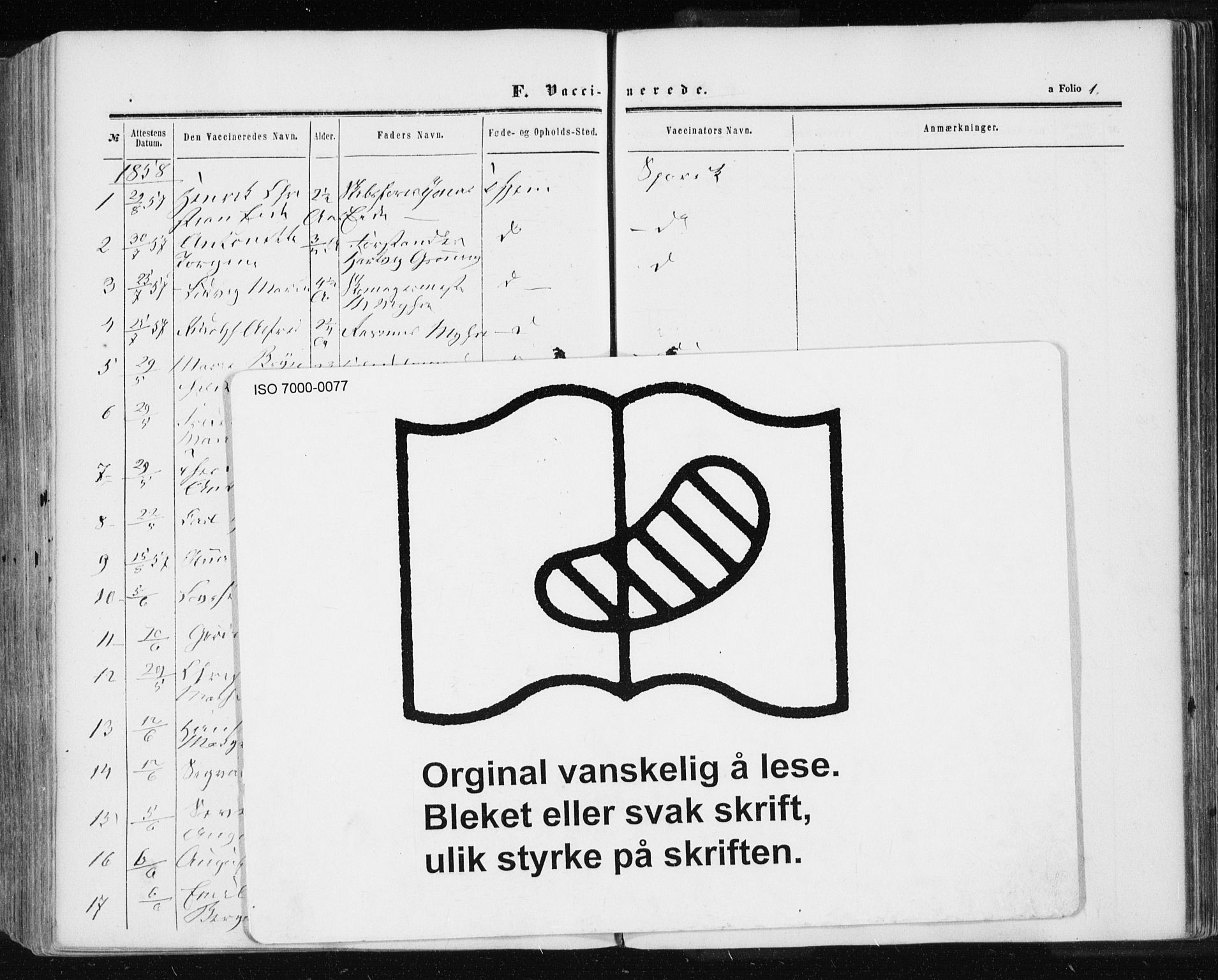 Ministerialprotokoller, klokkerbøker og fødselsregistre - Sør-Trøndelag, AV/SAT-A-1456/601/L0053: Parish register (official) no. 601A21, 1857-1865, p. 1