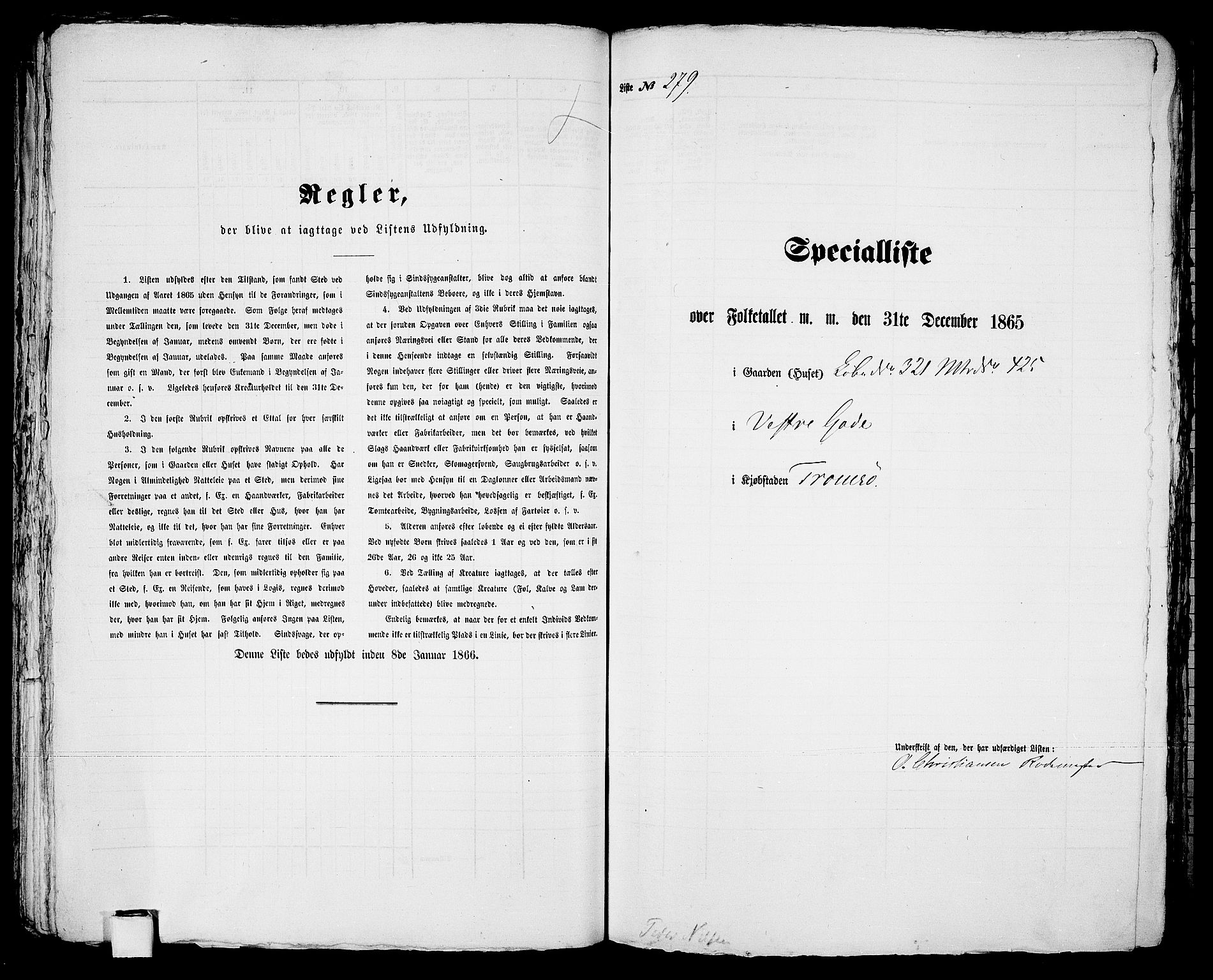 RA, 1865 census for Tromsø, 1865, p. 574