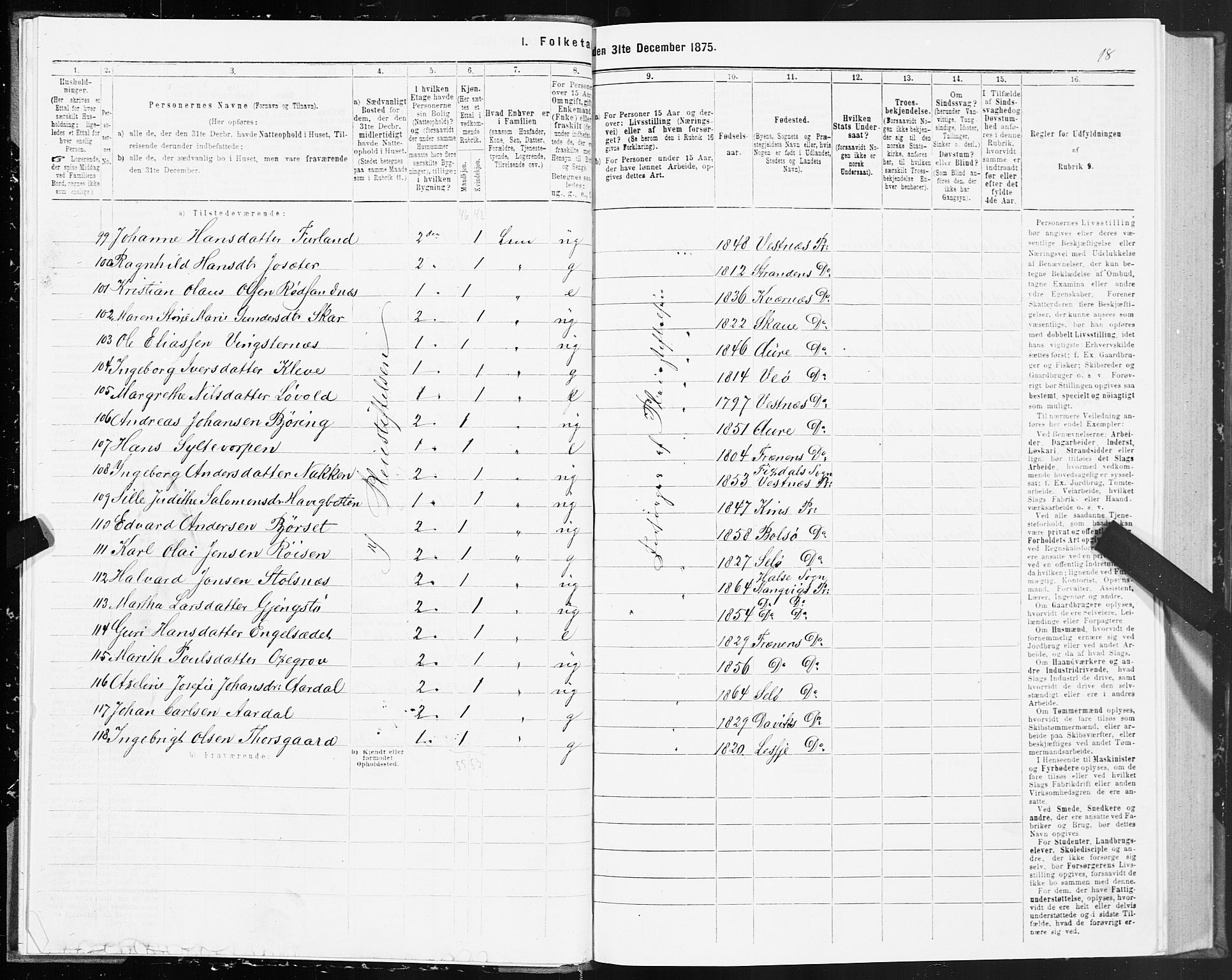 SAT, 1875 census for 1502P Molde, 1875, p. 1018