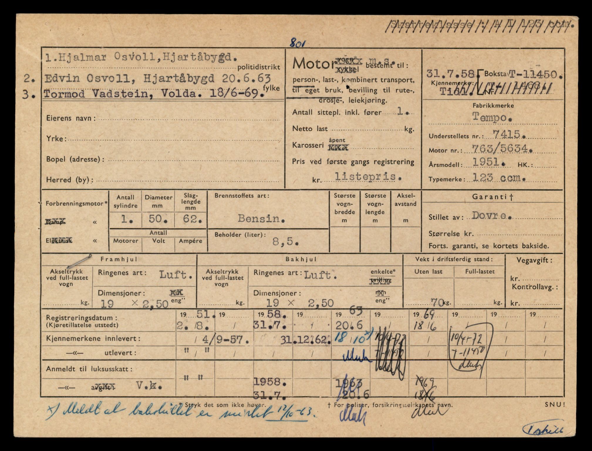 Møre og Romsdal vegkontor - Ålesund trafikkstasjon, AV/SAT-A-4099/F/Fe/L0029: Registreringskort for kjøretøy T 11430 - T 11619, 1927-1998, p. 399