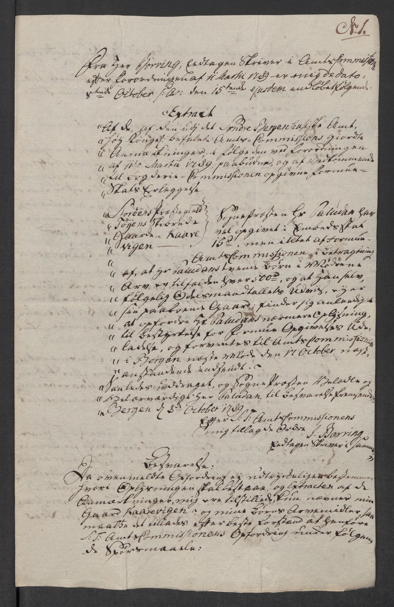 Rentekammeret inntil 1814, Reviderte regnskaper, Mindre regnskaper, AV/RA-EA-4068/Rf/Rfe/L0049: Sunnhordland og Hardanger fogderi, Sunnmøre fogderi, 1789, p. 36