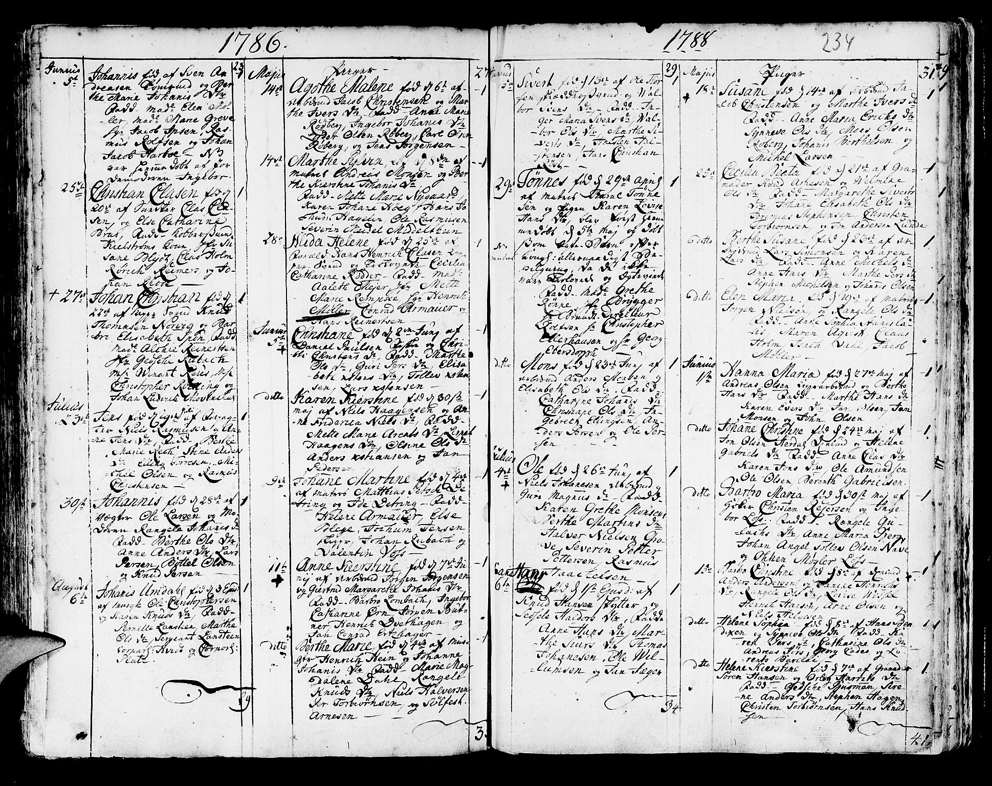 Korskirken sokneprestembete, SAB/A-76101/H/Haa/L0005: Parish register (official) no. A 5, 1751-1789, p. 234