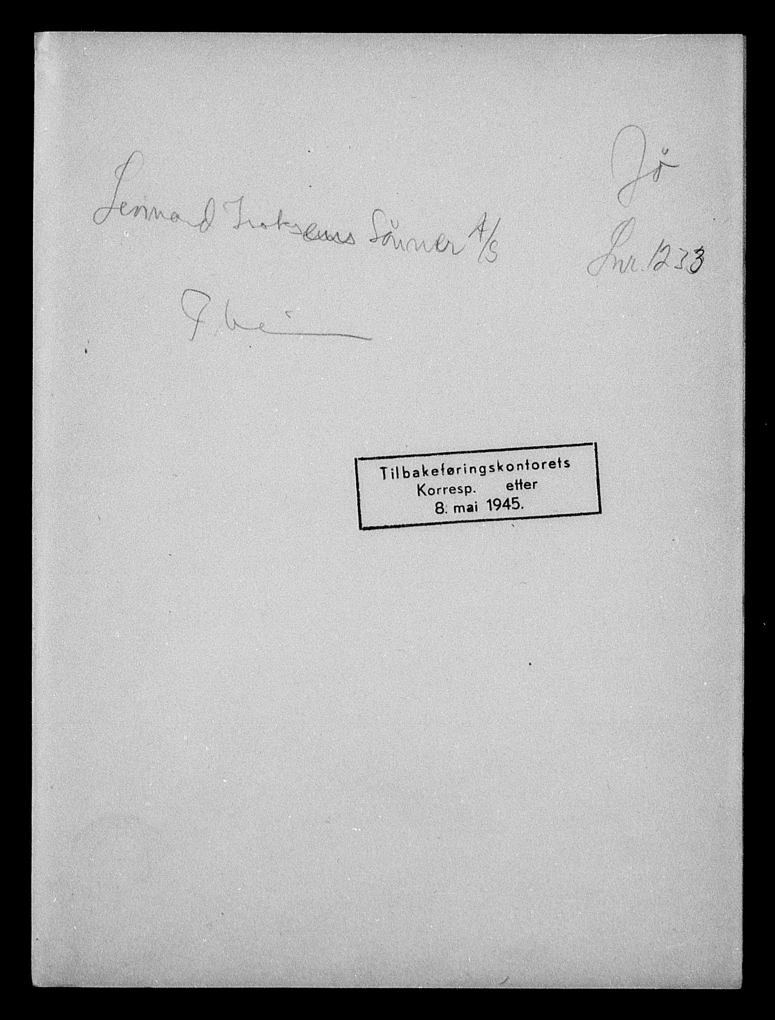 Justisdepartementet, Tilbakeføringskontoret for inndratte formuer, AV/RA-S-1564/H/Hc/Hca/L0898: --, 1945-1947, p. 4