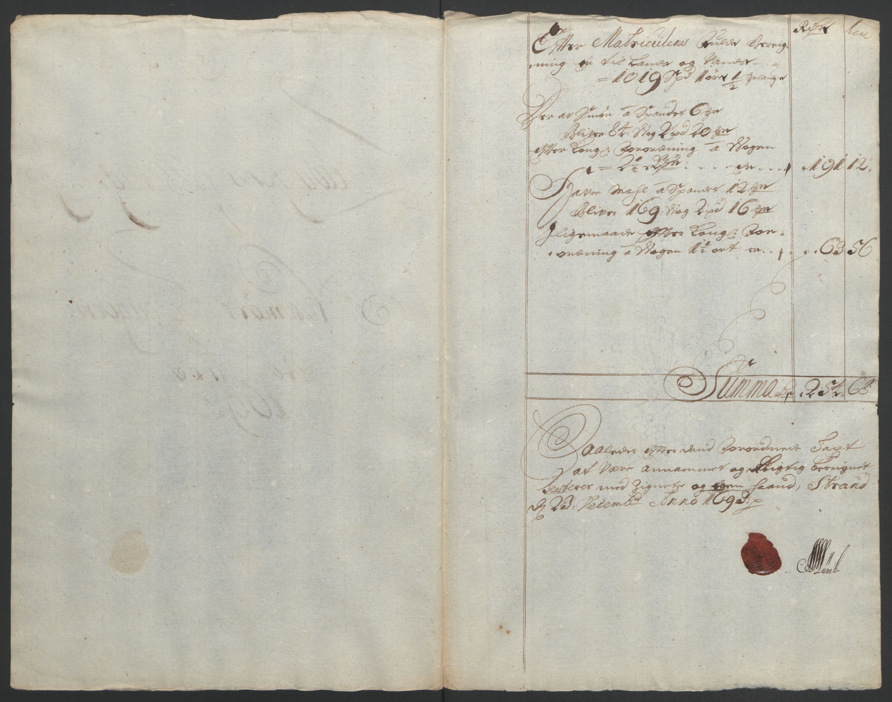 Rentekammeret inntil 1814, Reviderte regnskaper, Fogderegnskap, RA/EA-4092/R56/L3735: Fogderegnskap Nordmøre, 1692-1693, p. 370