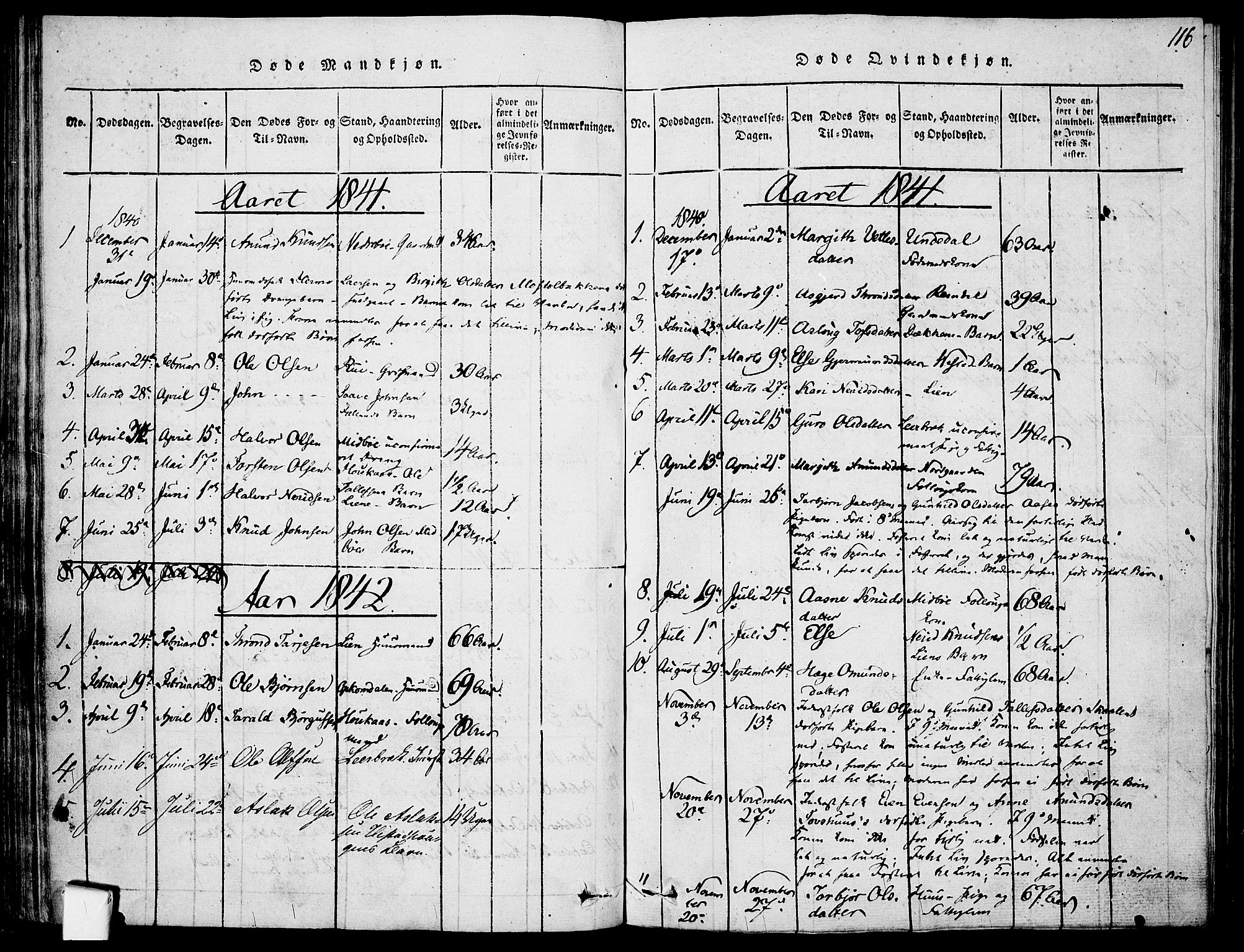Mo kirkebøker, SAKO/A-286/F/Fa/L0004: Parish register (official) no. I 4, 1814-1844, p. 116