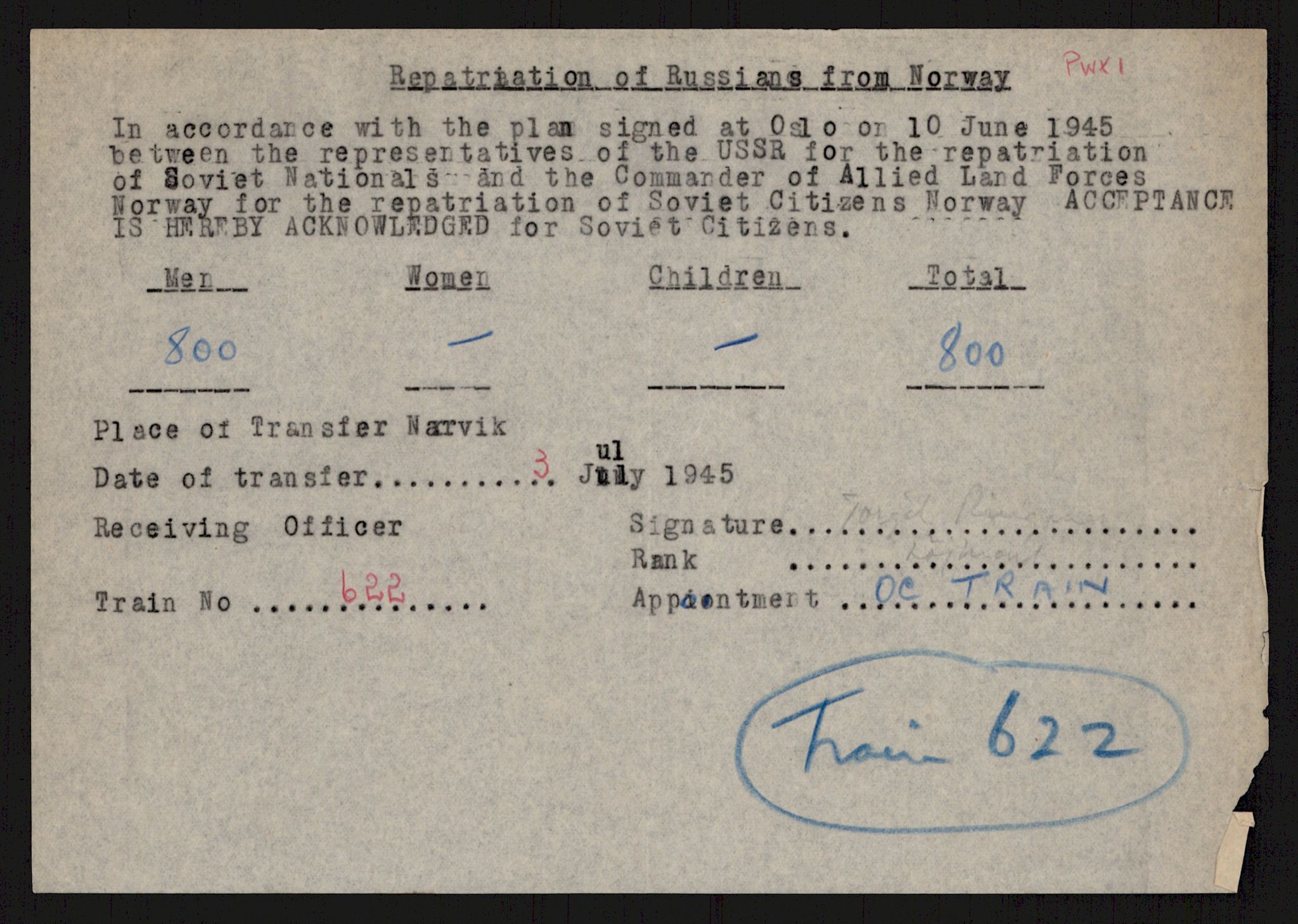 Flyktnings- og fangedirektoratet, Repatrieringskontoret, RA/S-1681/D/Db/L0016: Displaced Persons (DPs) og sivile tyskere, 1945-1948, p. 627