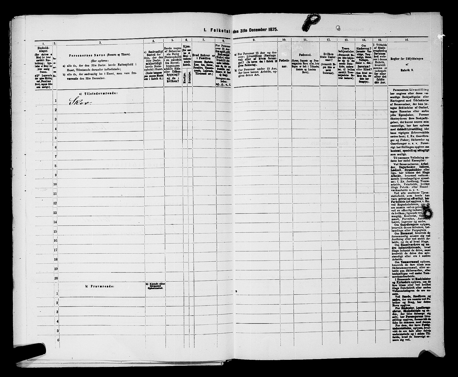 SAKO, 1875 census for 0626P Lier, 1875, p. 240