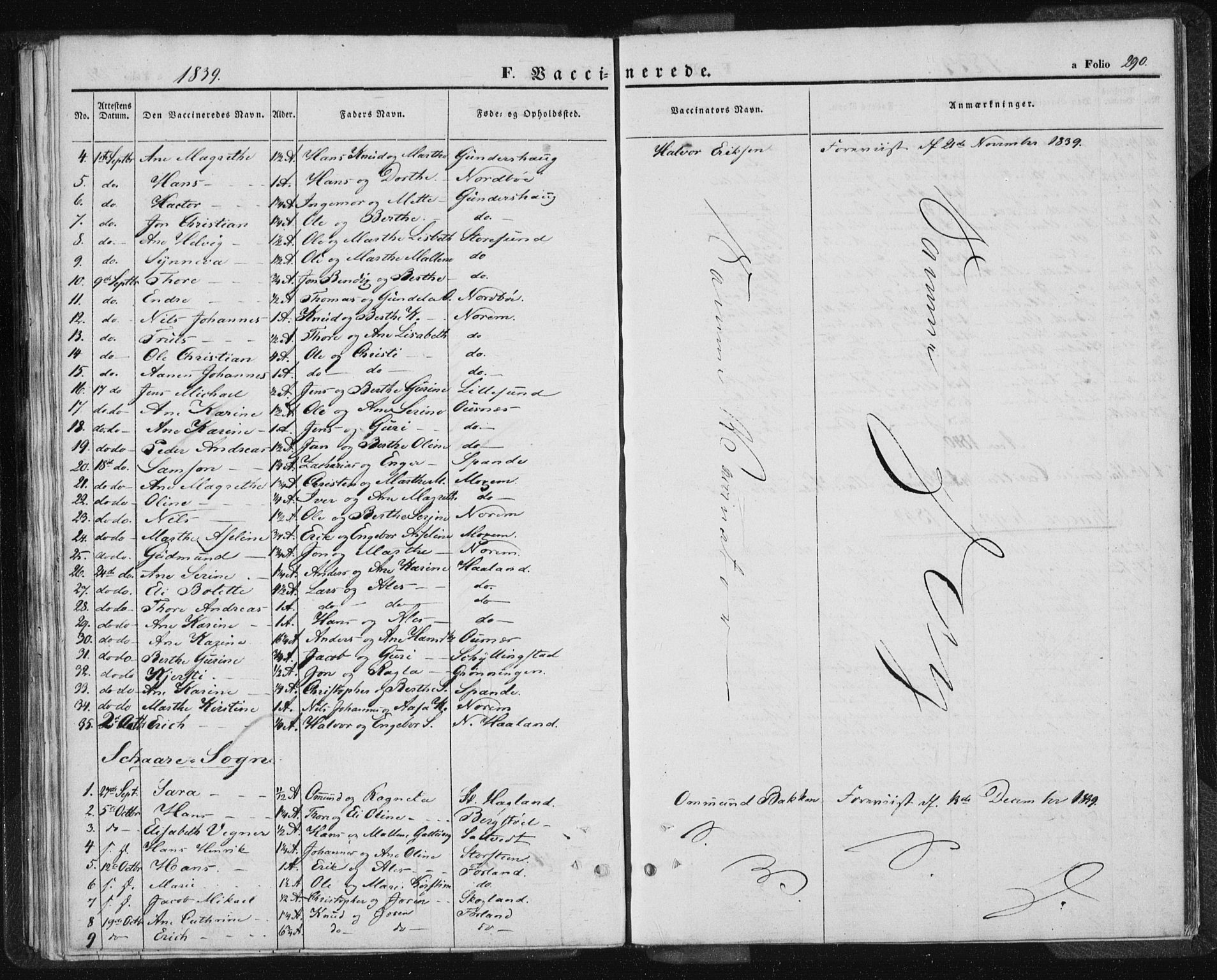 Torvastad sokneprestkontor, SAST/A -101857/H/Ha/Haa/L0005: Parish register (official) no. A 5, 1836-1847, p. 290