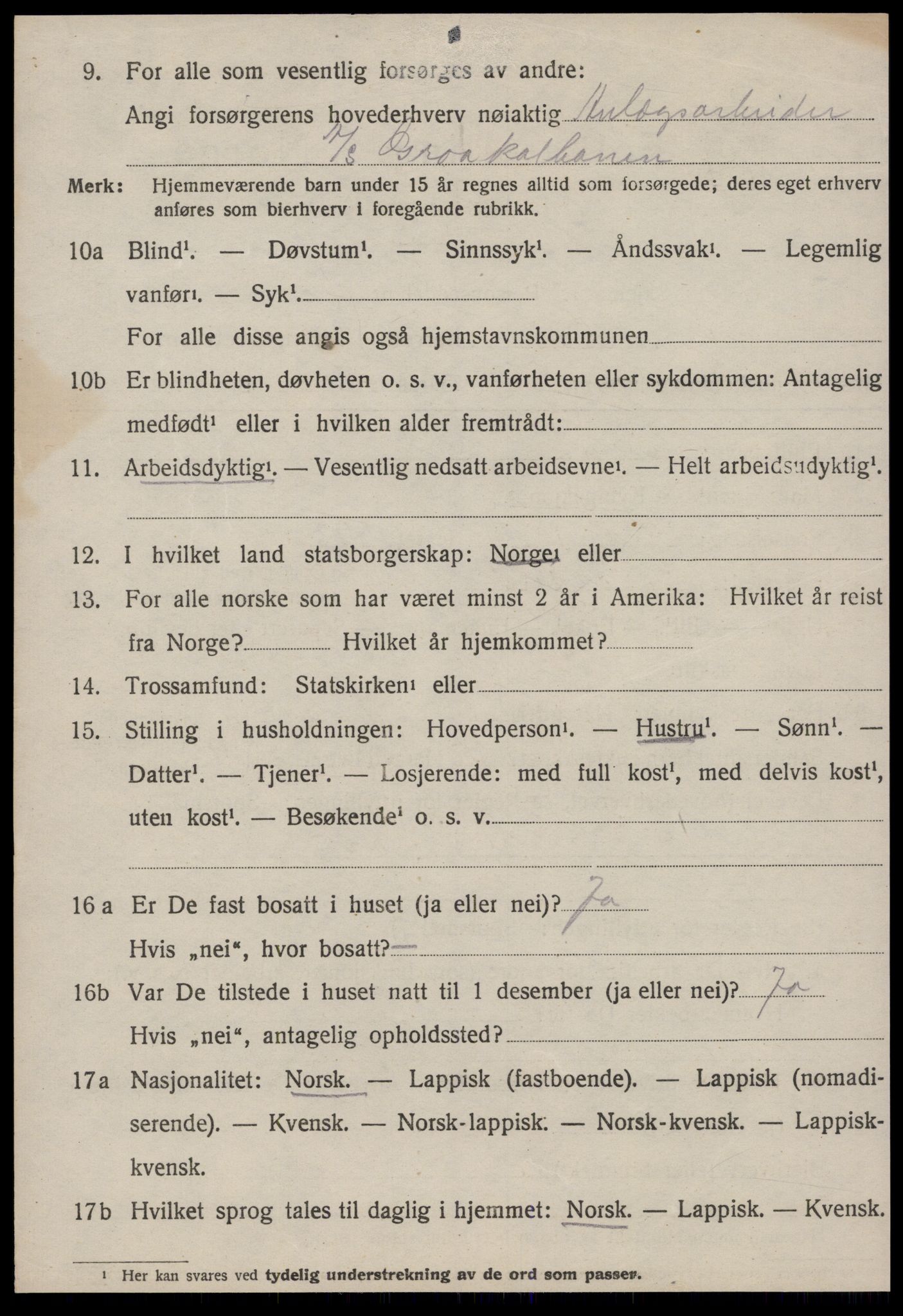 SAT, 1920 census for Strinda, 1920, p. 25563