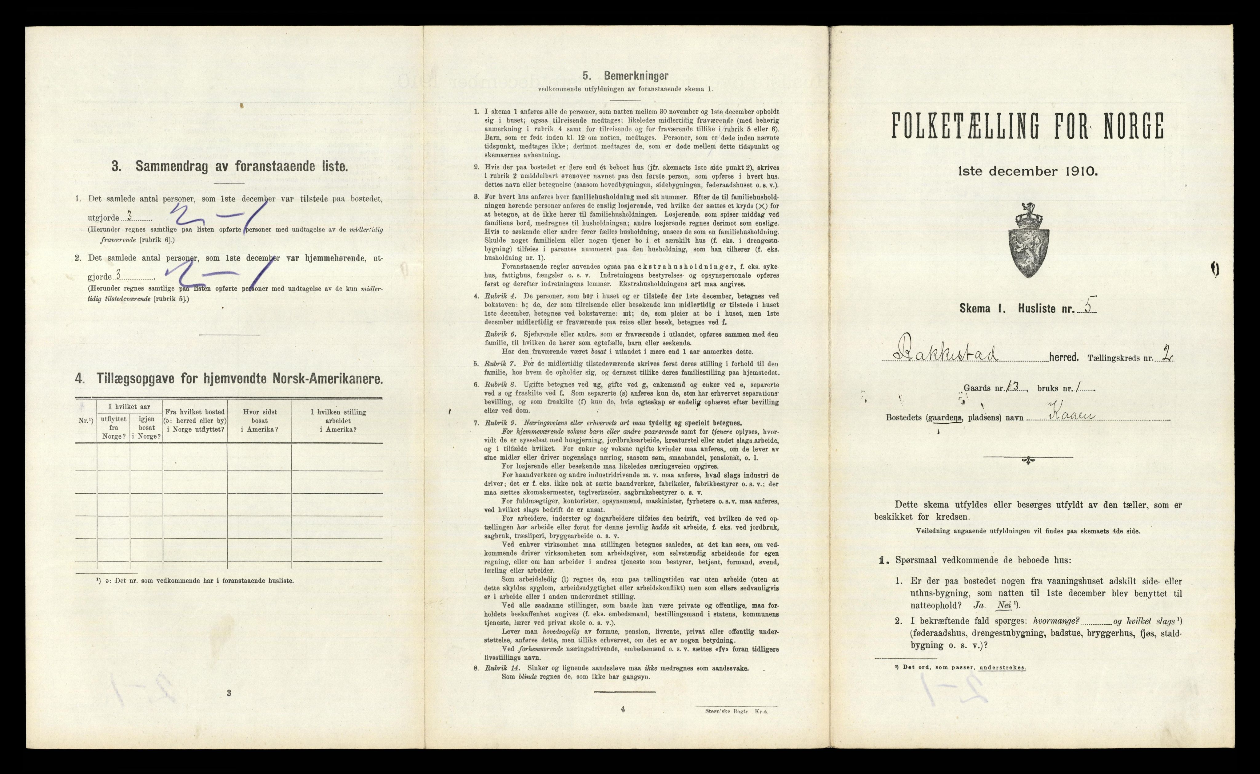 RA, 1910 census for Rakkestad, 1910, p. 397