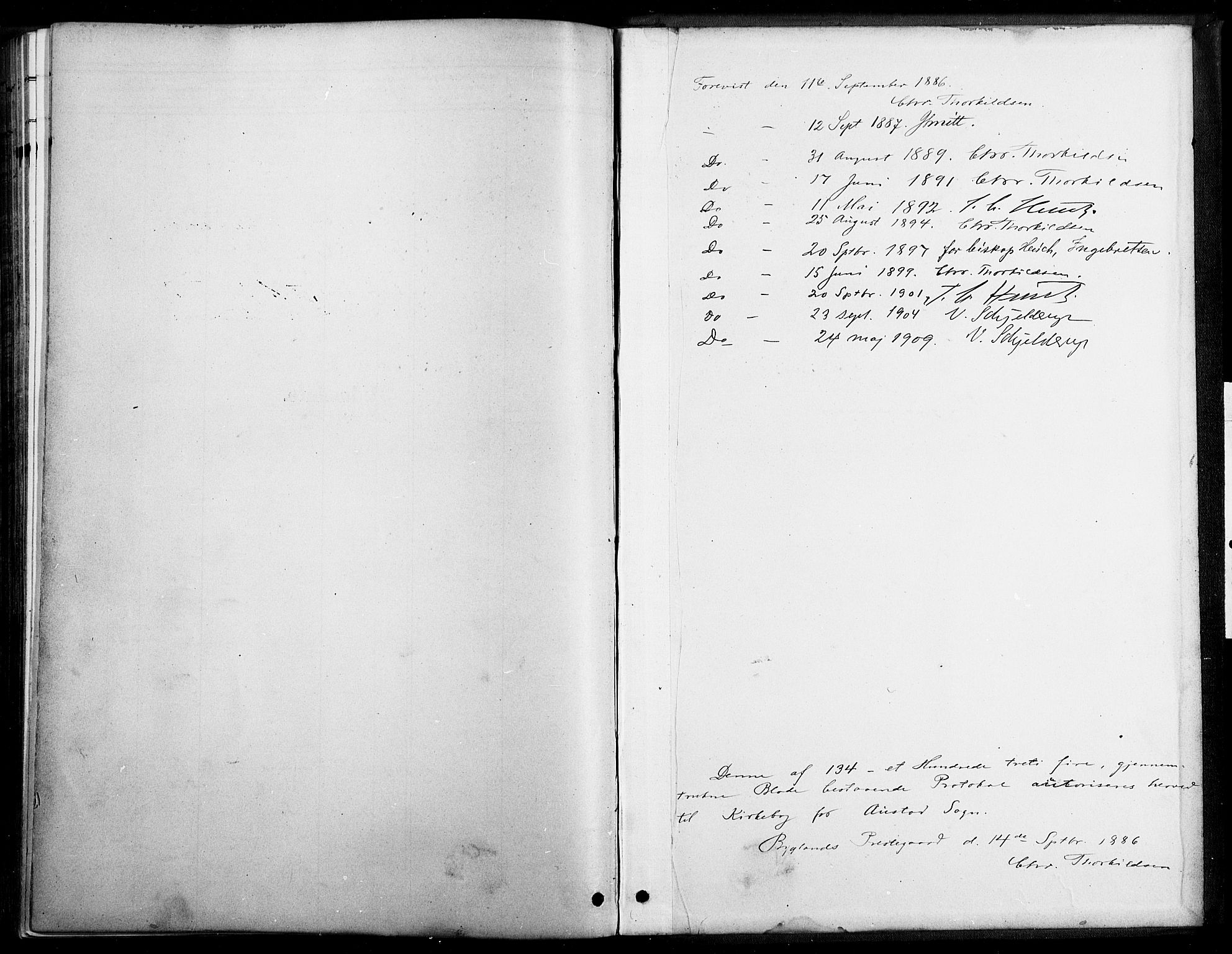 Bygland sokneprestkontor, SAK/1111-0006/F/Fa/Faa/L0001: Parish register (official) no. A 1, 1885-1908