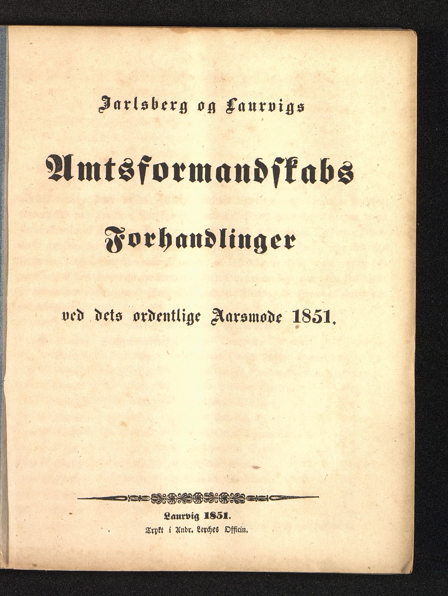 Vestfold fylkeskommune. Fylkestinget, VEMU/A-1315/A/Ab/Abb/L0001/0014: Fylkestingsforhandlinger / Fylkestingsforhandling, 1851