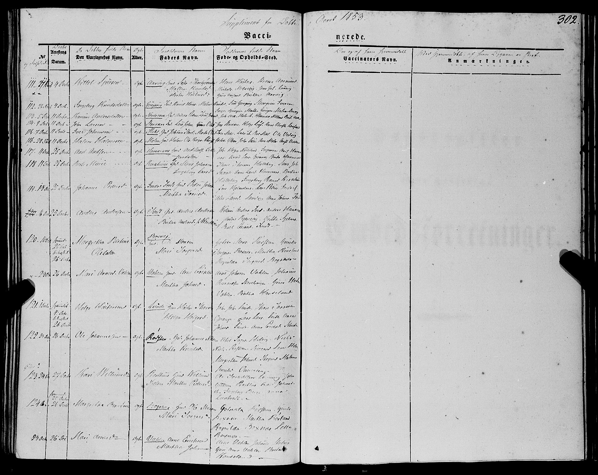 Kvinnherad sokneprestembete, AV/SAB-A-76401/H/Haa: Parish register (official) no. A 7, 1843-1853, p. 302