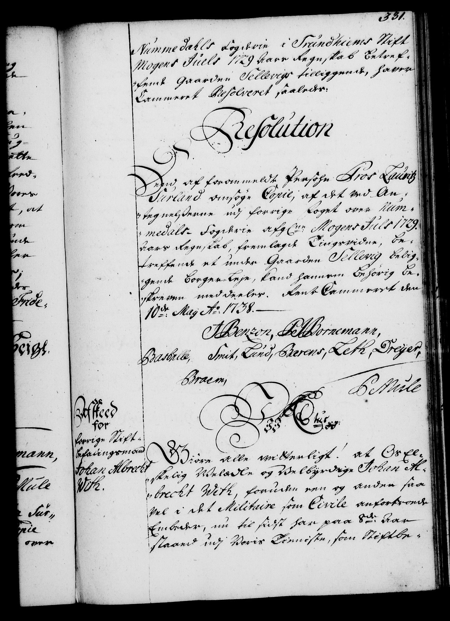 Rentekammeret, Kammerkanselliet, RA/EA-3111/G/Gg/Gga/L0004: Norsk ekspedisjonsprotokoll med register (merket RK 53.4), 1734-1741, p. 331