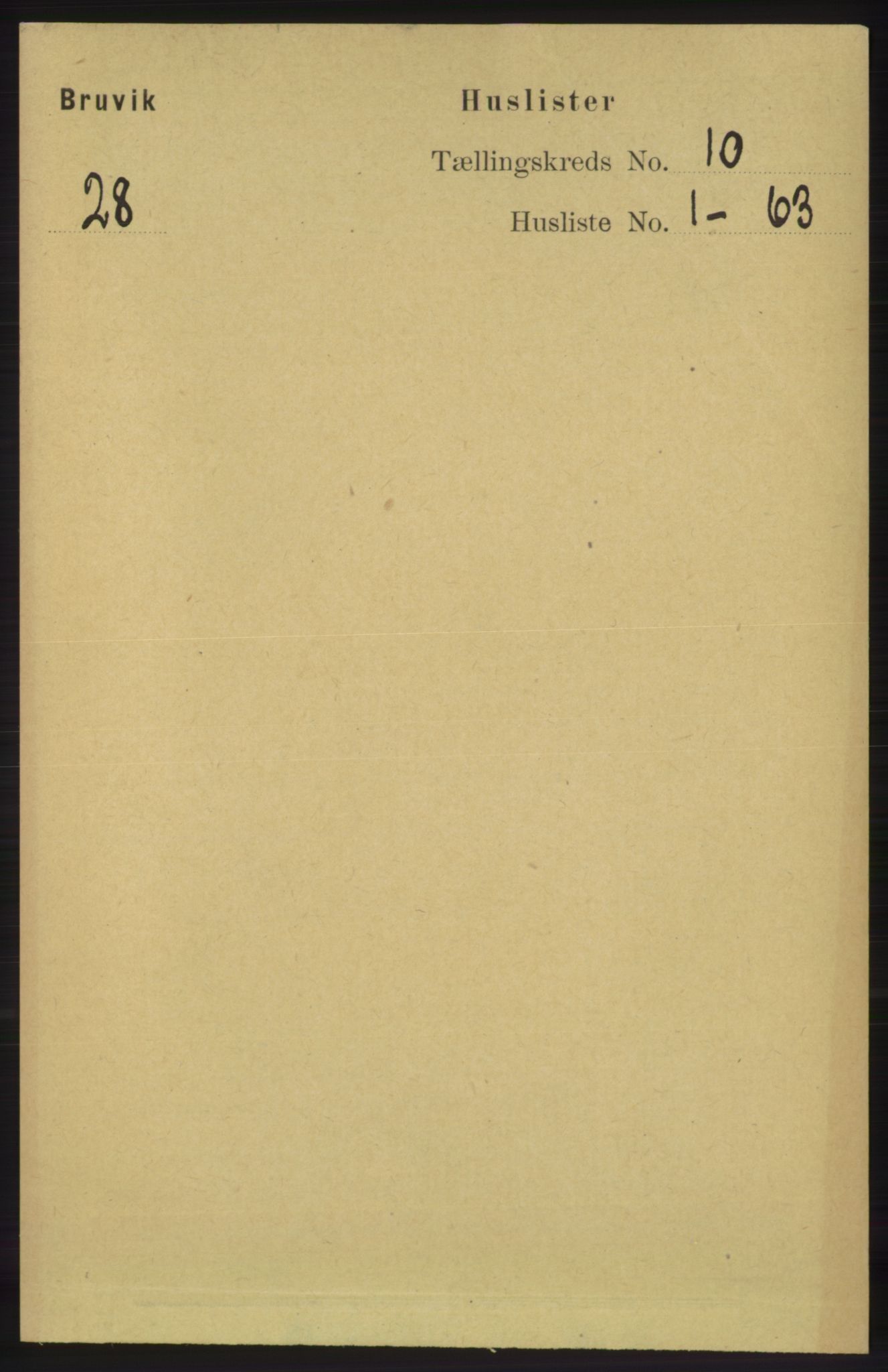 RA, 1891 census for 1251 Bruvik, 1891, p. 3588