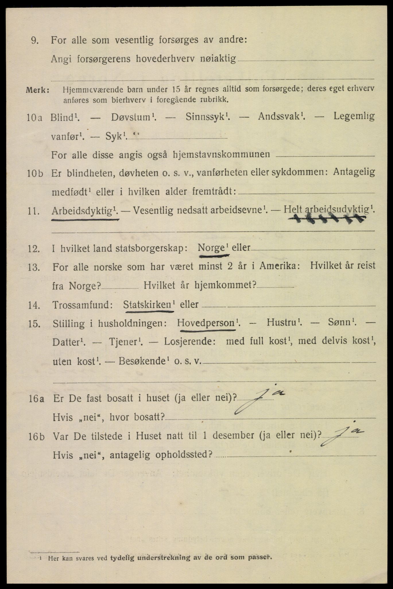 SAK, 1920 census for Mandal, 1920, p. 8278