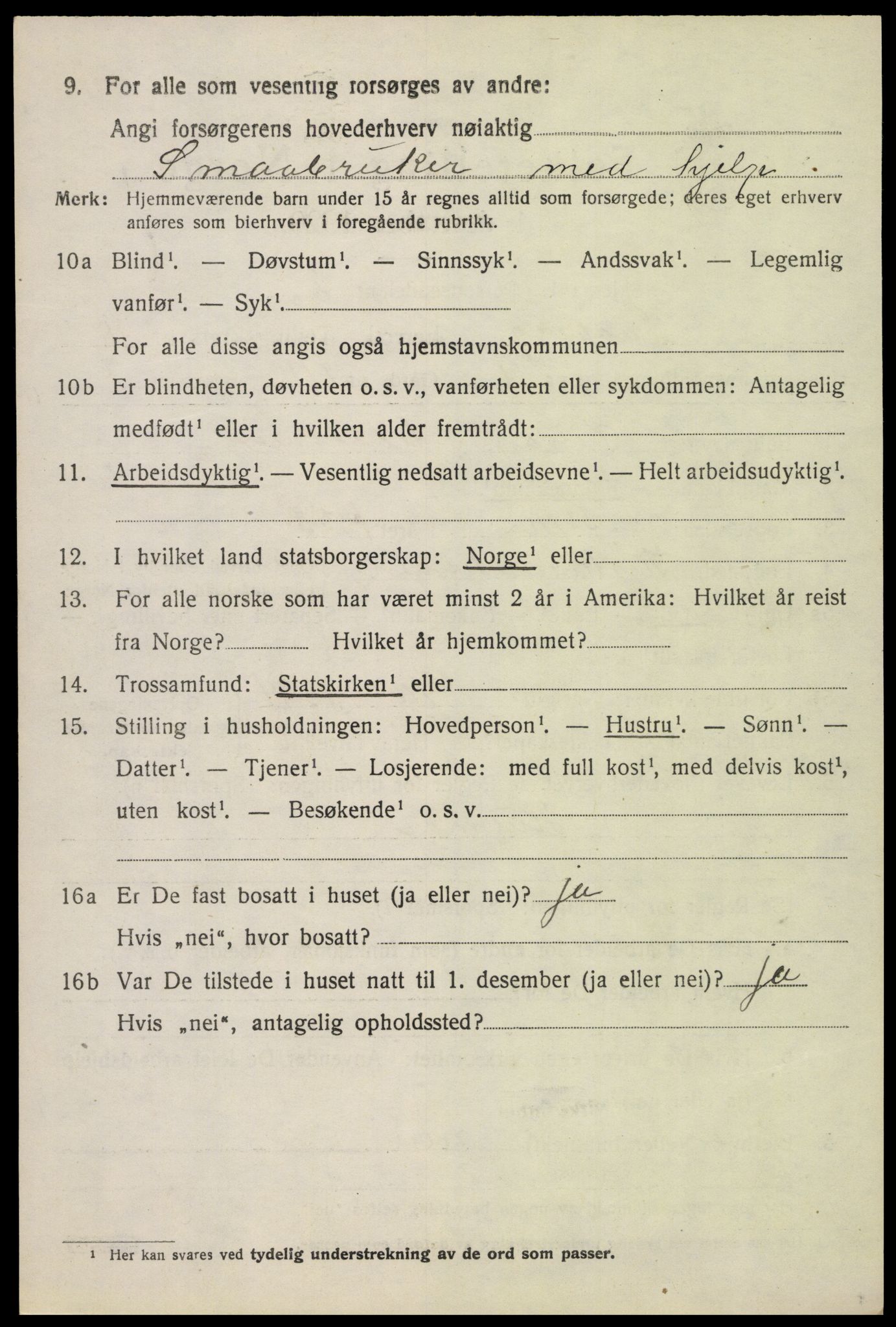 SAH, 1920 census for Fåberg, 1920, p. 11763