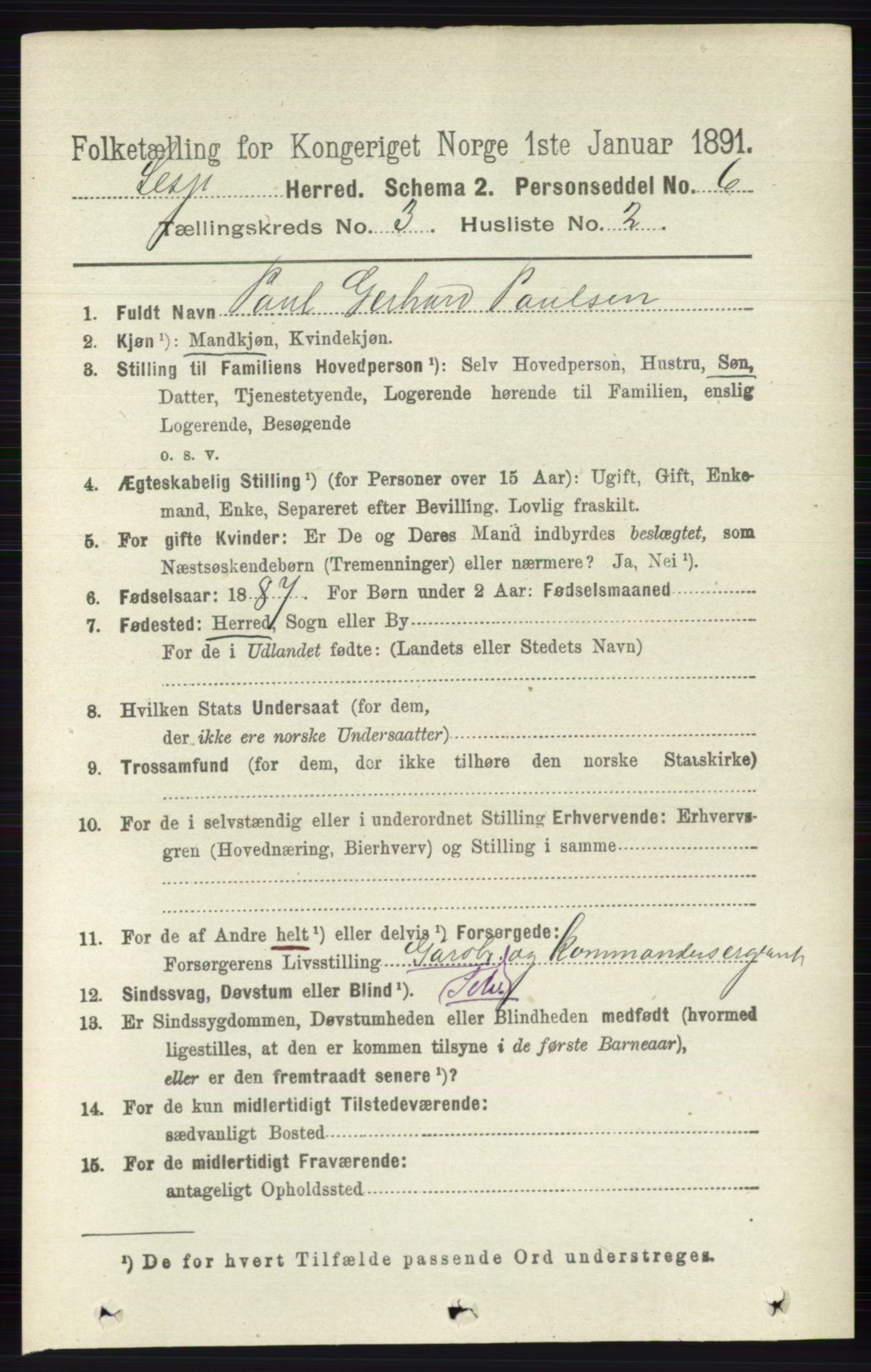 RA, 1891 census for 0512 Lesja, 1891, p. 640