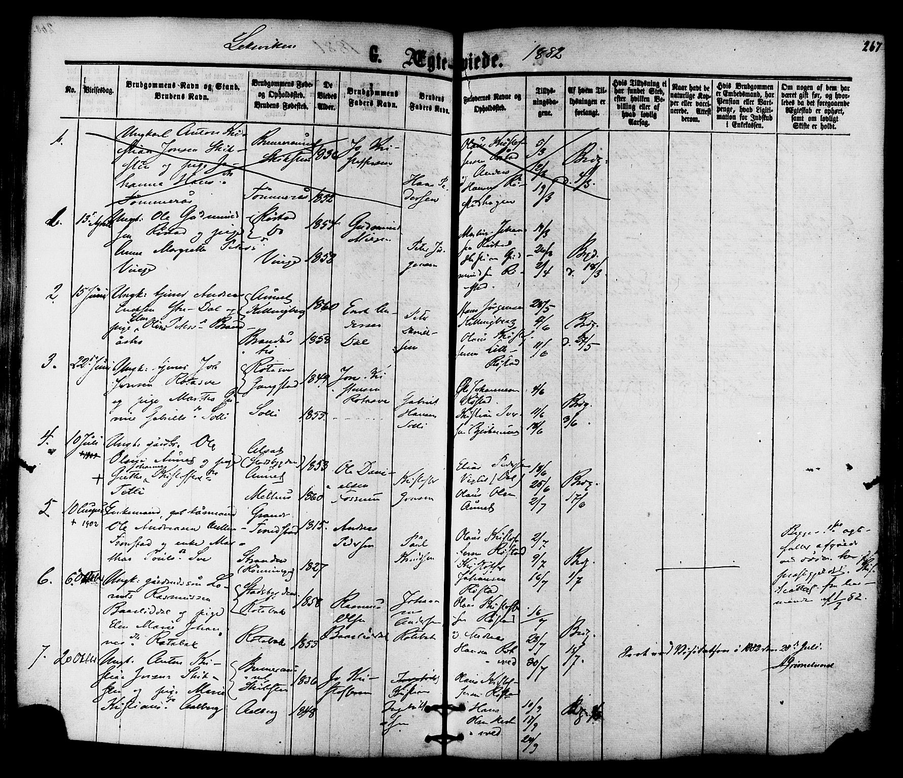 Ministerialprotokoller, klokkerbøker og fødselsregistre - Nord-Trøndelag, AV/SAT-A-1458/701/L0009: Parish register (official) no. 701A09 /1, 1864-1882, p. 267