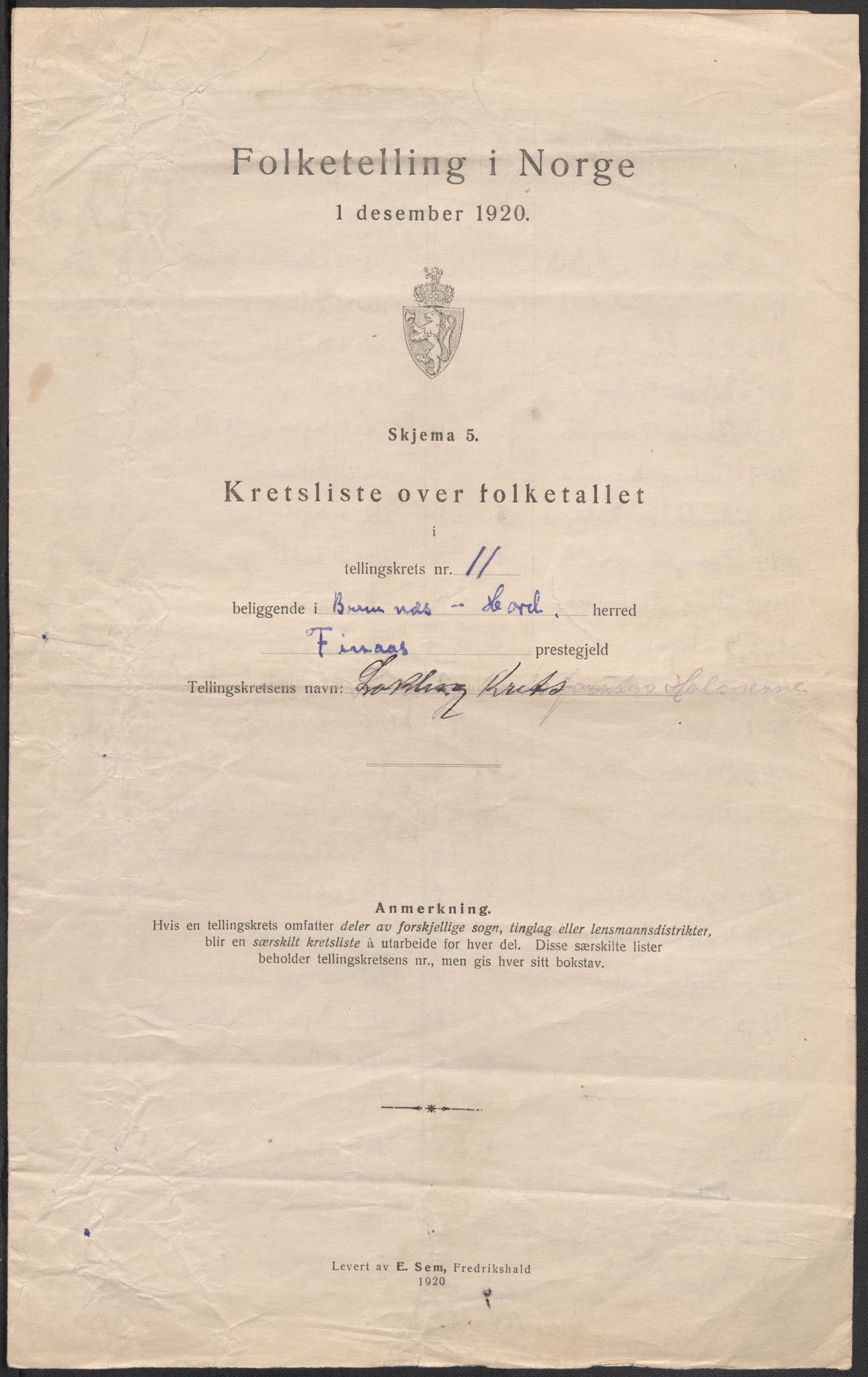 SAB, 1920 census for Bremnes, 1920, p. 35