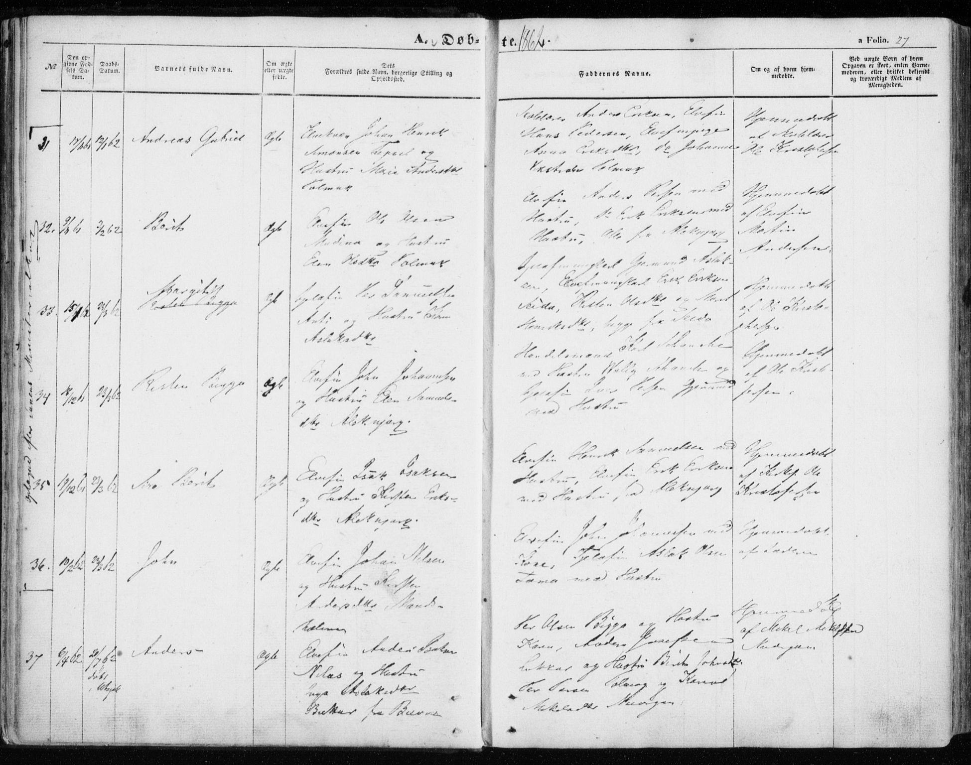 Nesseby sokneprestkontor, SATØ/S-1330/H/Ha/L0002kirke: Parish register (official) no. 2, 1856-1864, p. 27