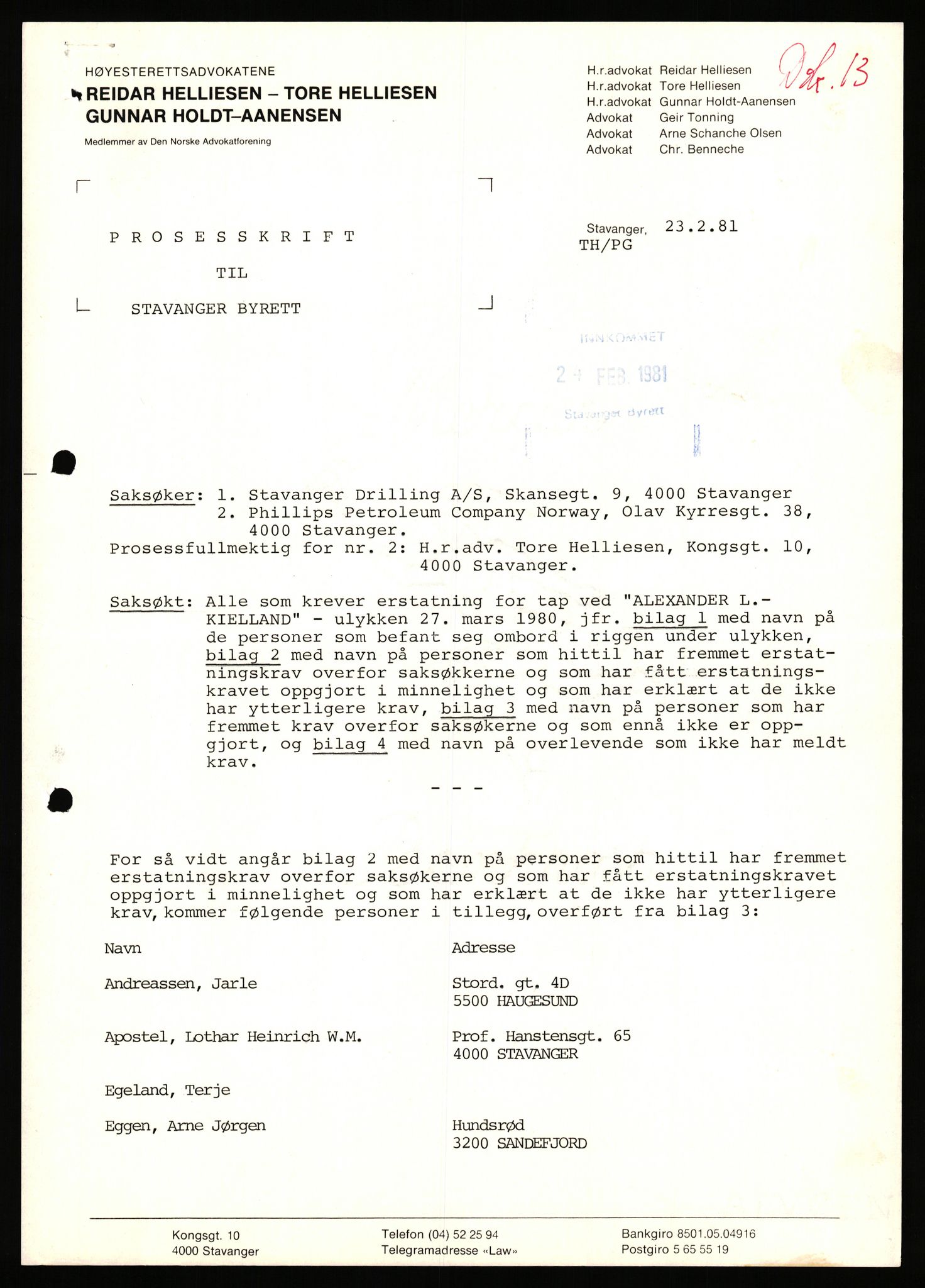 Stavanger byrett, SAST/A-100455/003/F/Fh/Fhb/L0039b: A IV sak nr 147, 1980, p. 263