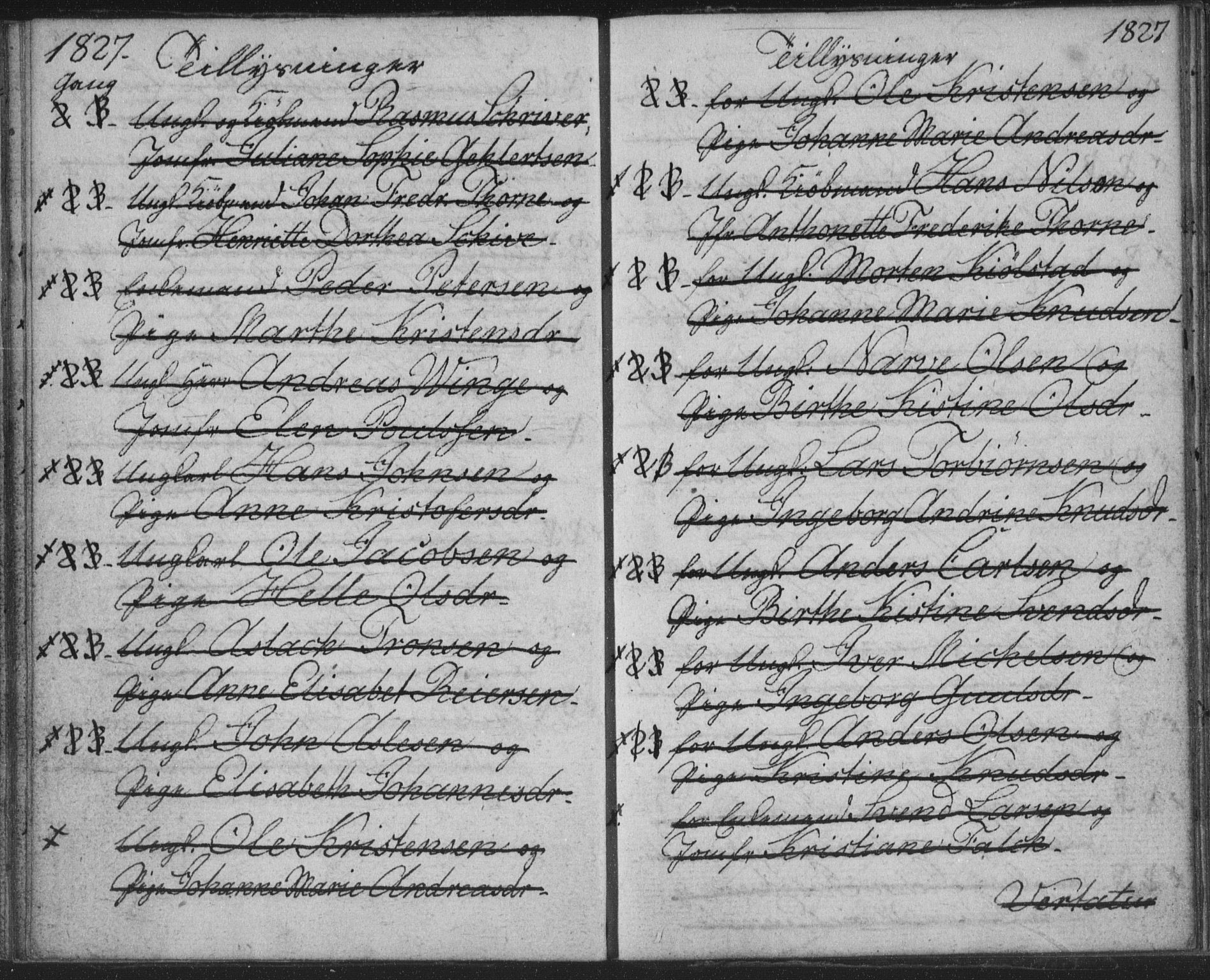 Bragernes kirkebøker, SAKO/A-6/H/Ha/L0001: Banns register no. 1, 1817-1831