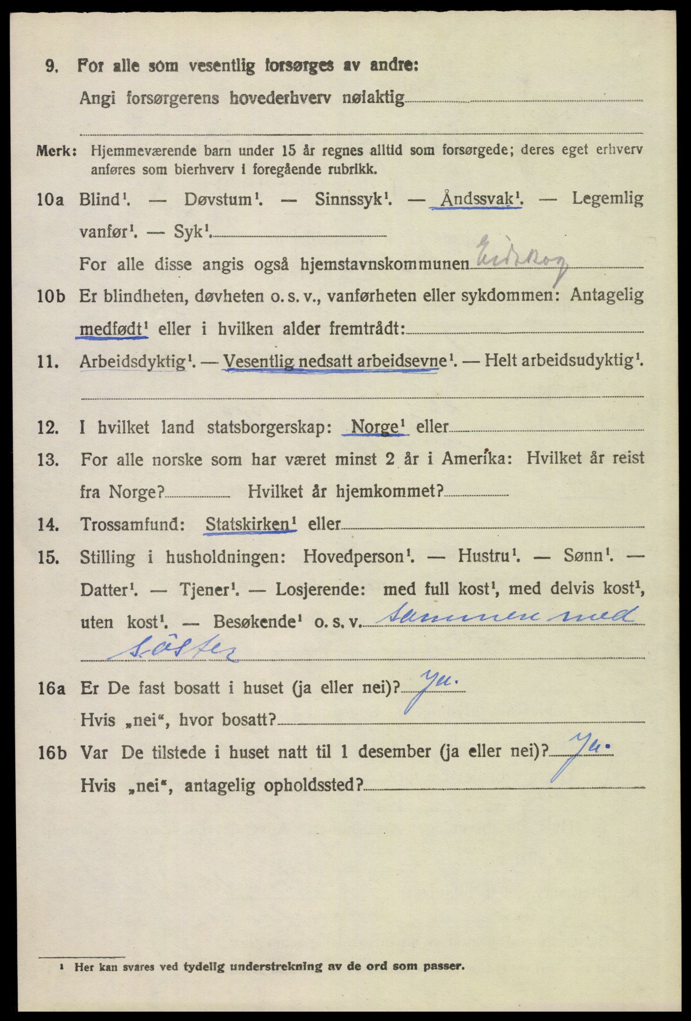 SAH, 1920 census for Eidskog, 1920, p. 2830