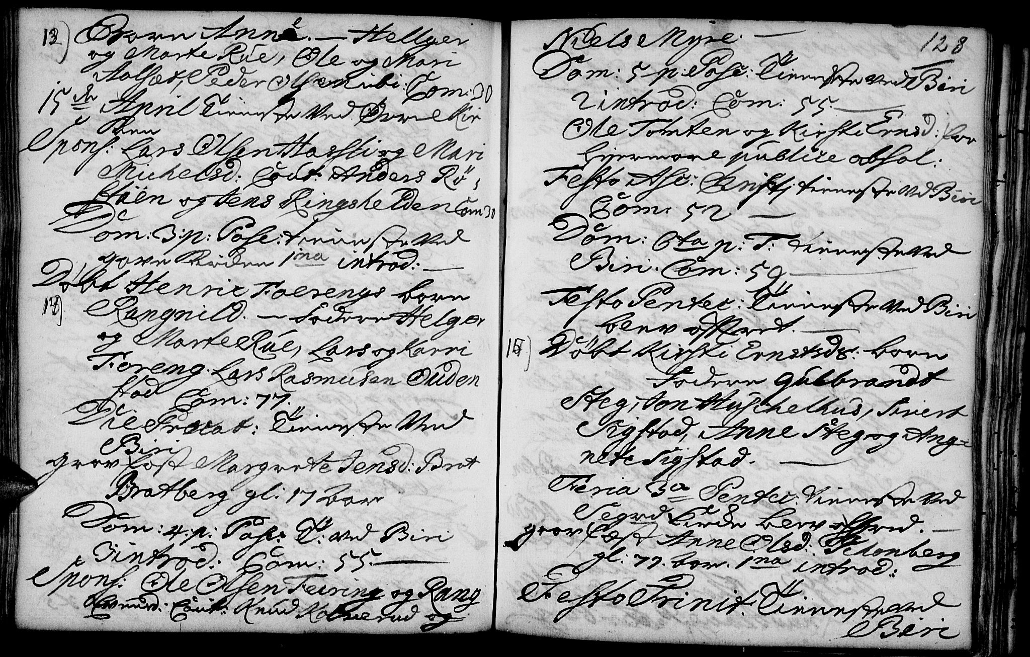 Biri prestekontor, AV/SAH-PREST-096/H/Ha/Haa/L0001: Parish register (official) no. 1, 1730-1754, p. 128