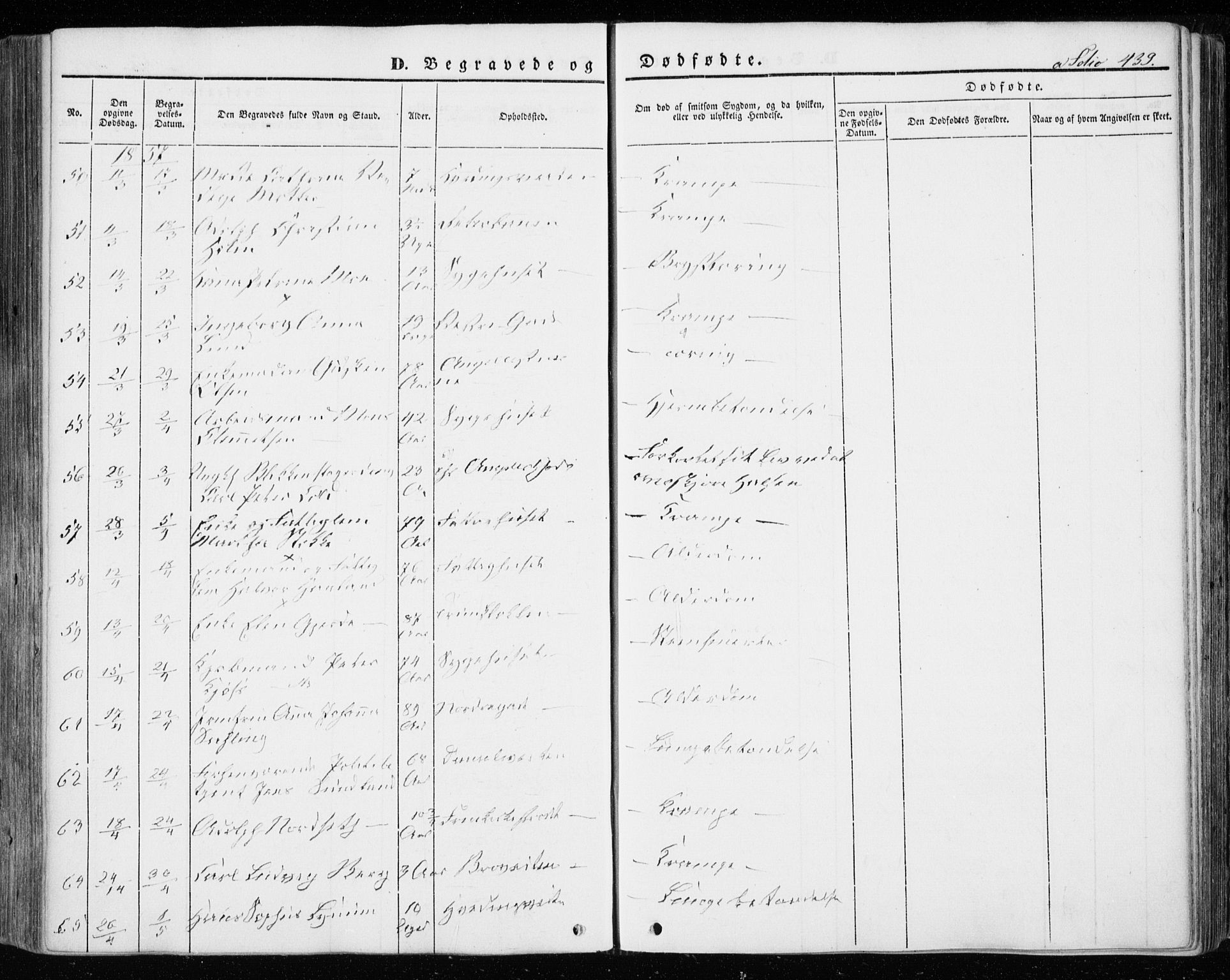 Ministerialprotokoller, klokkerbøker og fødselsregistre - Sør-Trøndelag, AV/SAT-A-1456/601/L0051: Parish register (official) no. 601A19, 1848-1857, p. 439