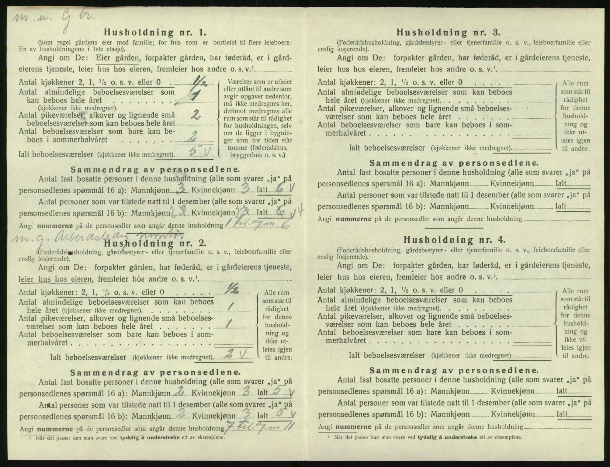 SAK, 1920 census for Bakke, 1920, p. 585