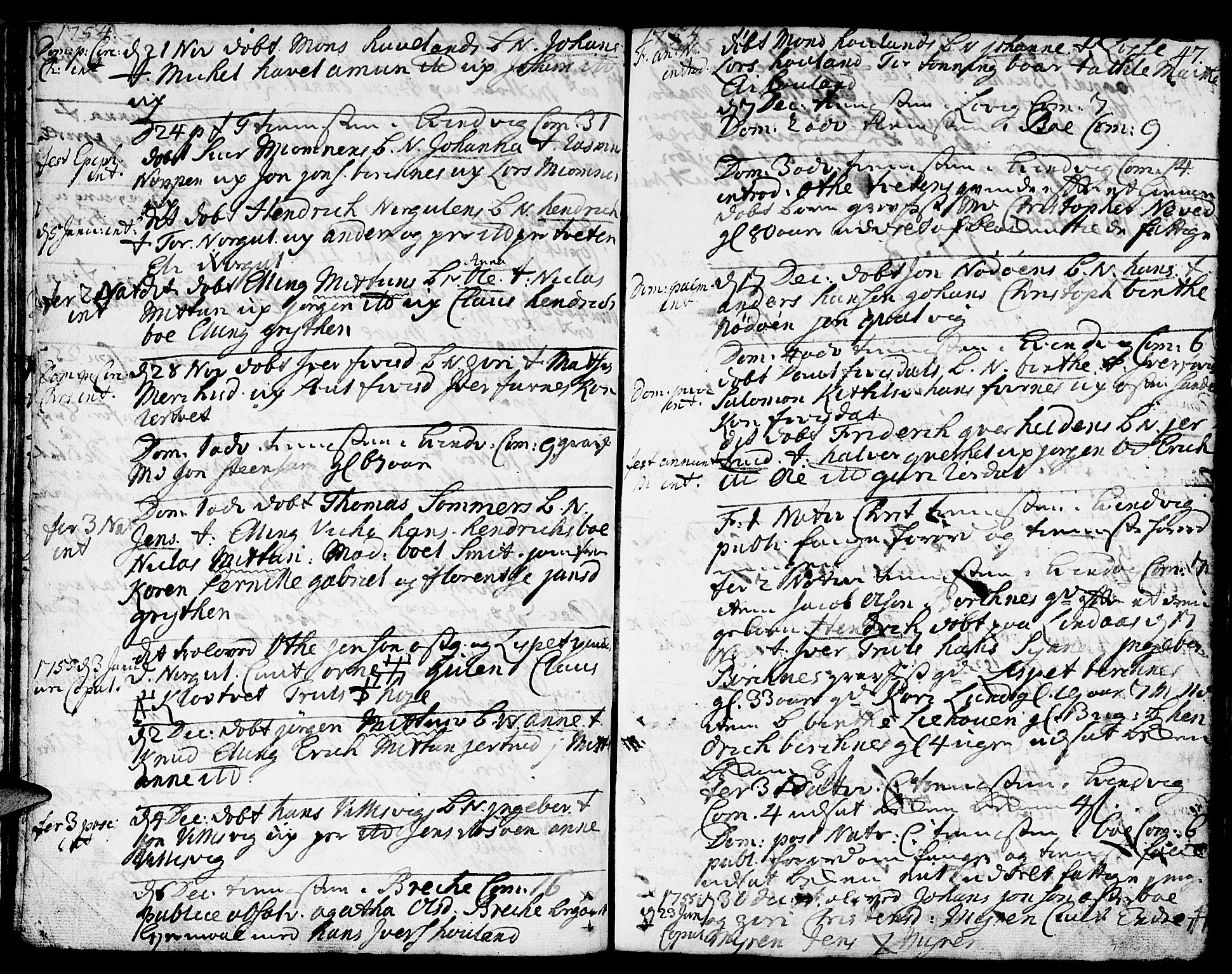 Gulen sokneprestembete, SAB/A-80201/H/Haa/Haaa/L0012: Parish register (official) no. A 12, 1749-1776, p. 47