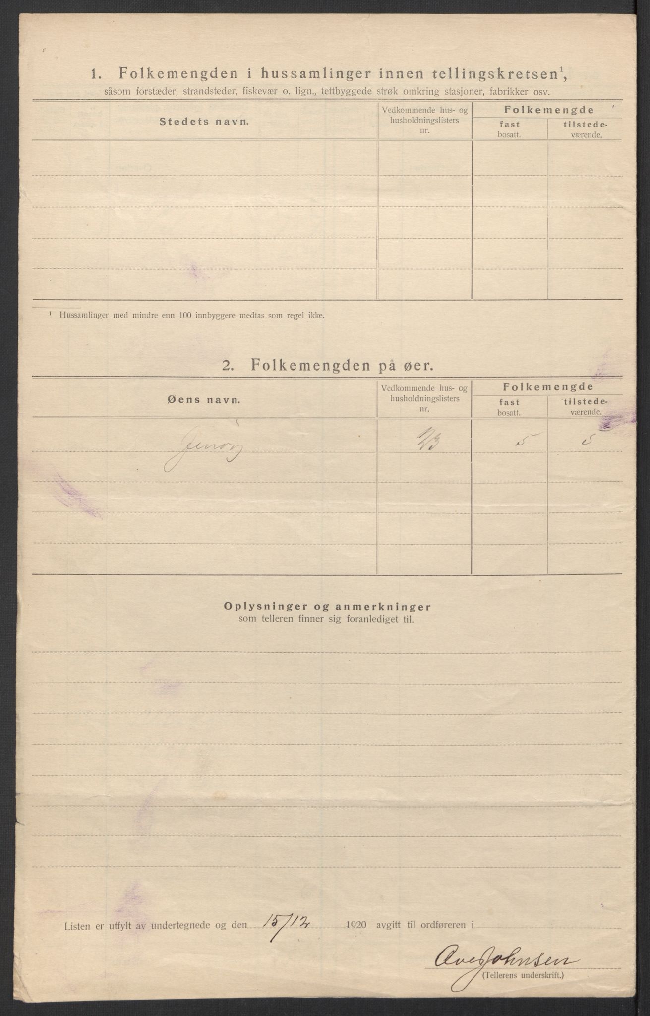 SAT, 1920 census for Bø, 1920, p. 51