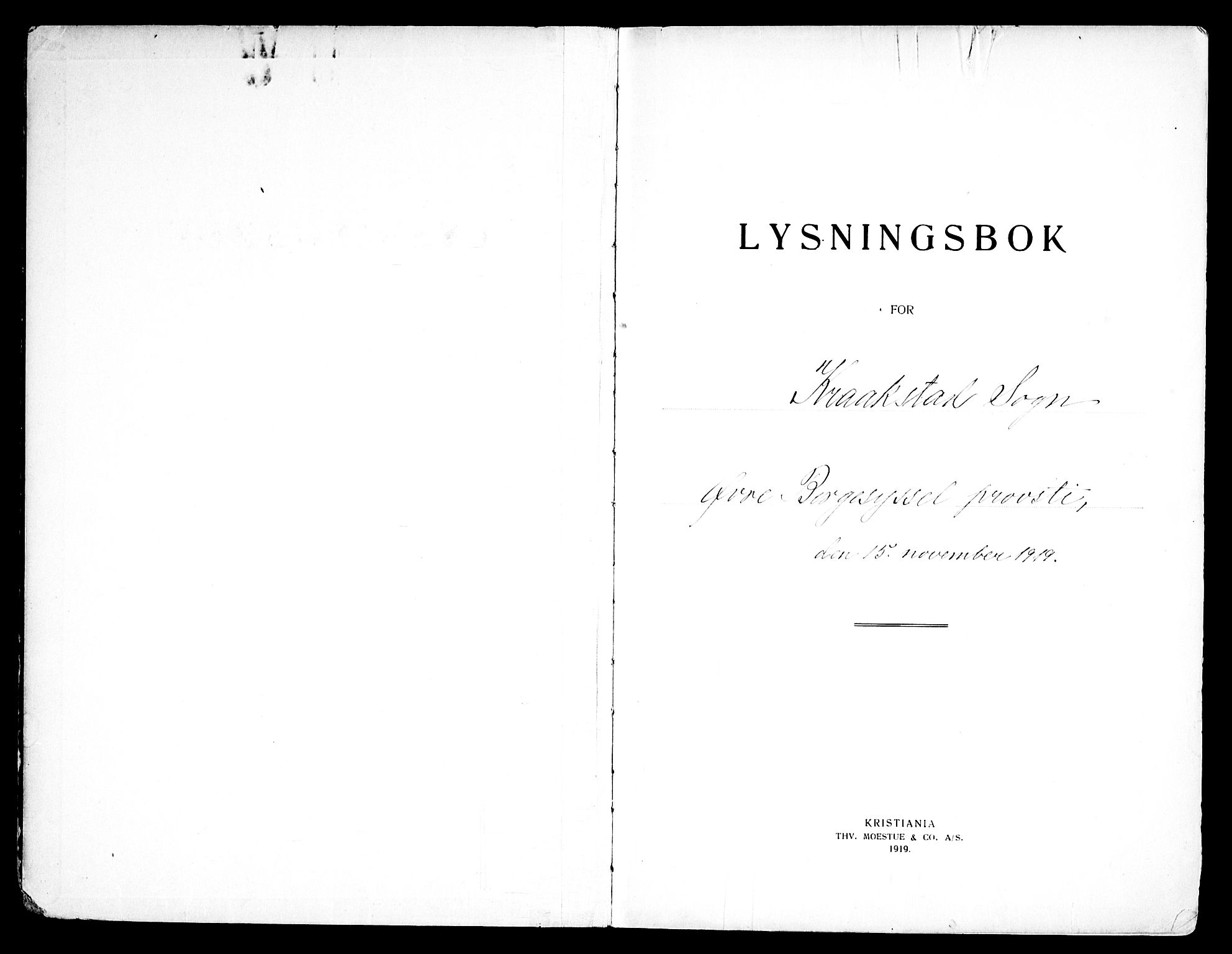 Kråkstad prestekontor Kirkebøker, SAO/A-10125a/H/Ha/L0001: Banns register no. I 1, 1919-1969