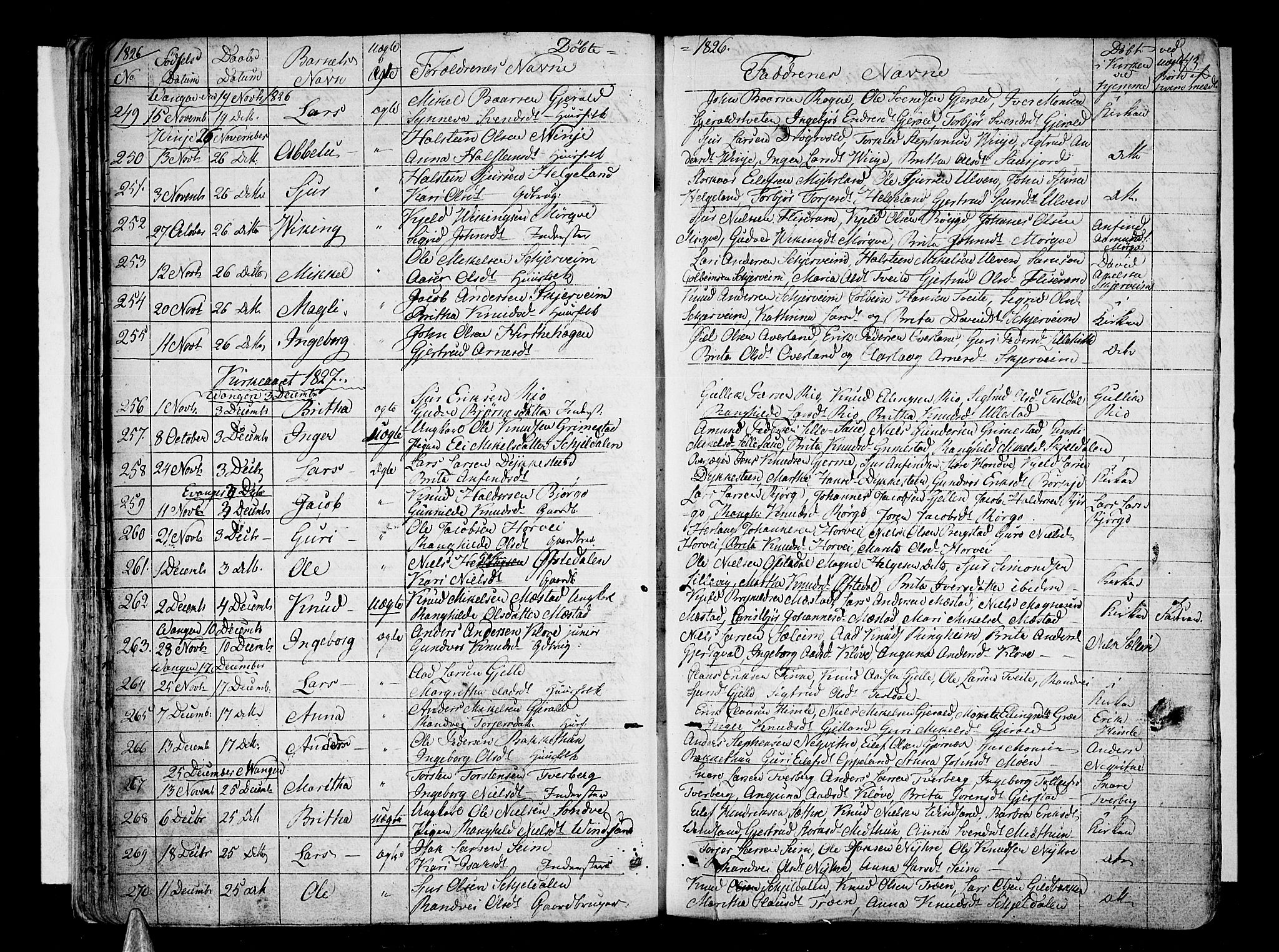 Voss sokneprestembete, AV/SAB-A-79001/H/Haa: Parish register (official) no. A 12, 1823-1837, p. 43