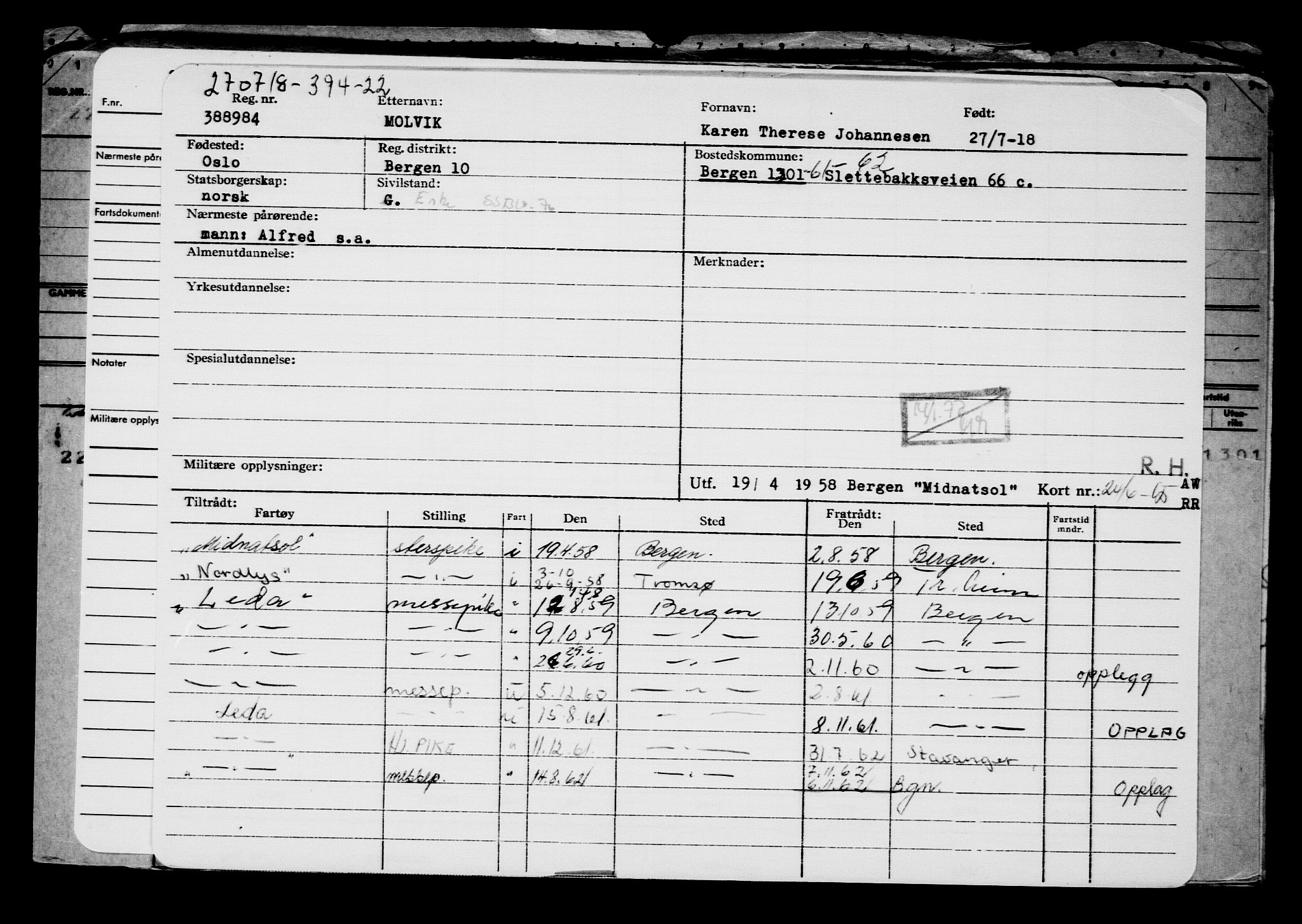 Direktoratet for sjømenn, AV/RA-S-3545/G/Gb/L0160: Hovedkort, 1918, p. 542