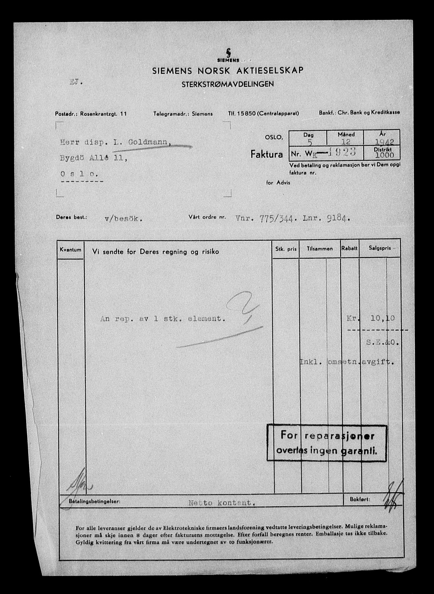 Justisdepartementet, Tilbakeføringskontoret for inndratte formuer, AV/RA-S-1564/H/Hc/Hcc/L0939: --, 1945-1947, p. 526