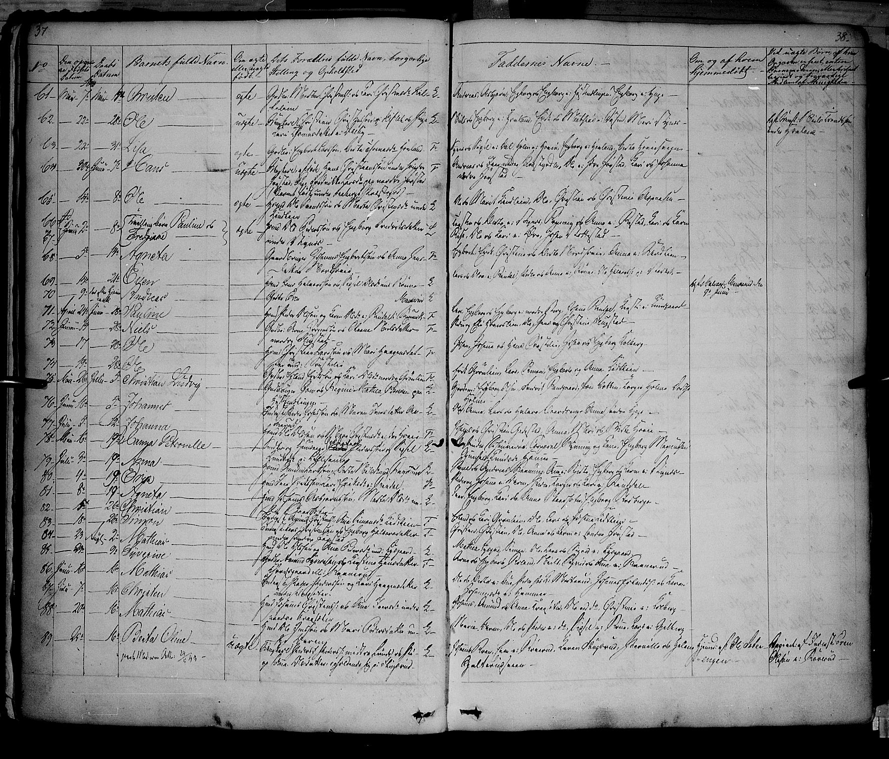 Fåberg prestekontor, AV/SAH-PREST-086/H/Ha/Haa/L0005: Parish register (official) no. 5, 1836-1854, p. 37-38