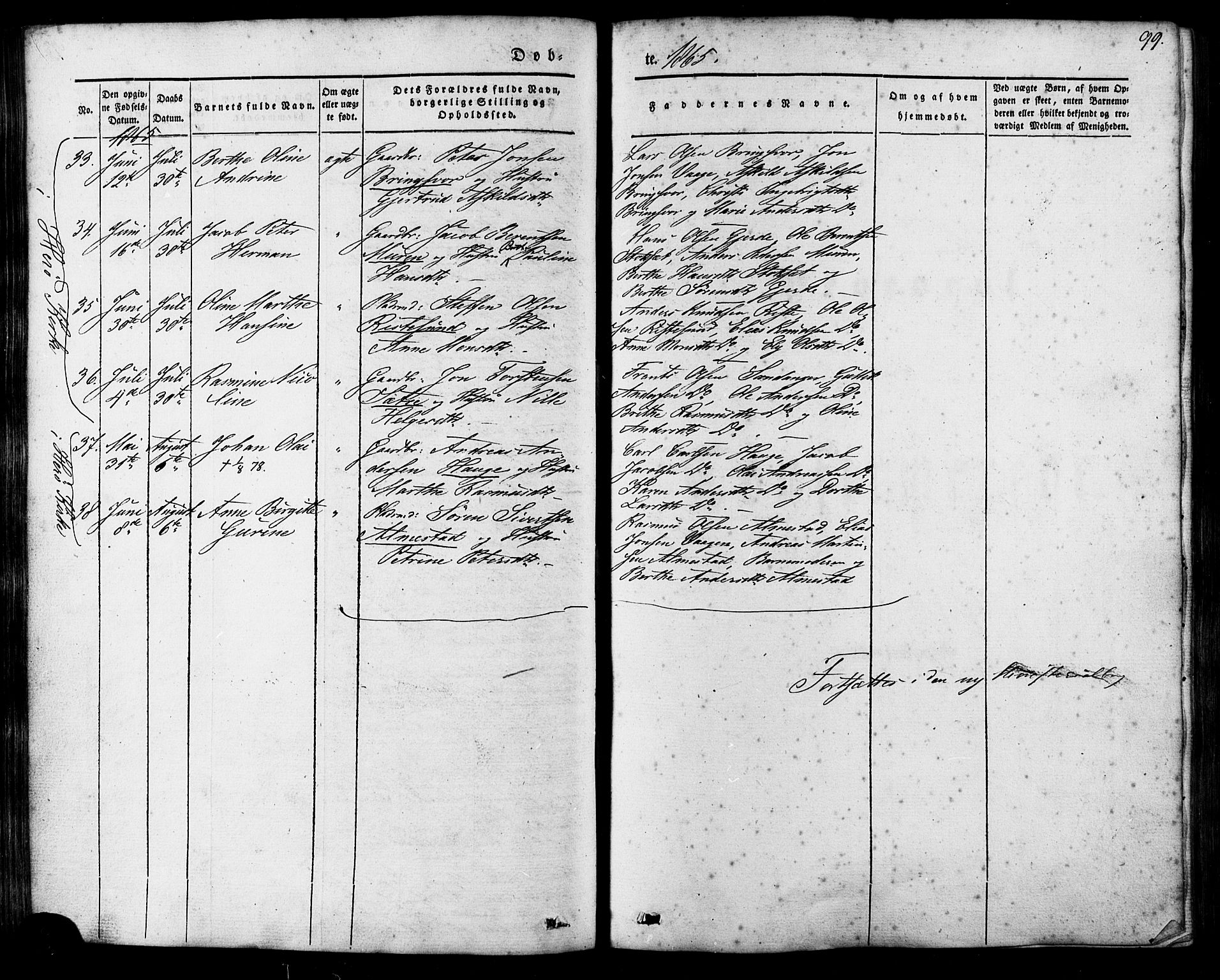 Ministerialprotokoller, klokkerbøker og fødselsregistre - Møre og Romsdal, AV/SAT-A-1454/503/L0034: Parish register (official) no. 503A02, 1841-1884, p. 99