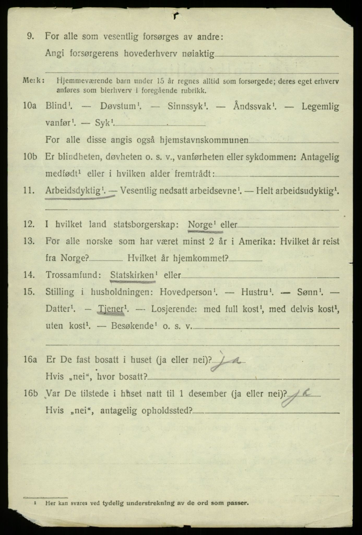 SAB, 1920 census for Fjell, 1920, p. 7495