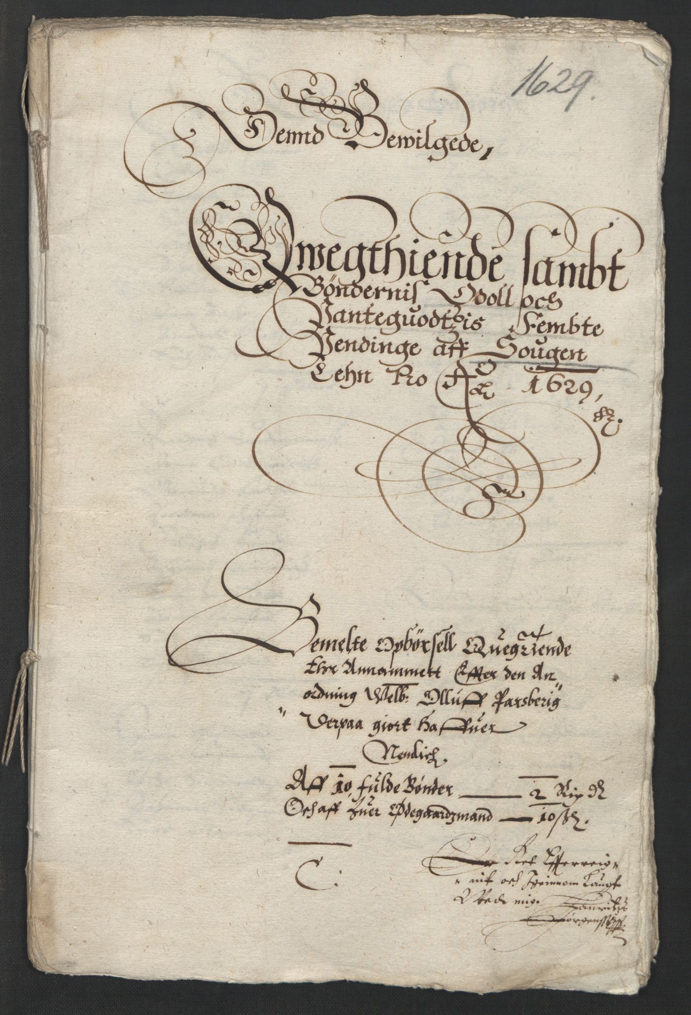 Rentekammeret inntil 1814, Reviderte regnskaper, Lensregnskaper, AV/RA-EA-5023/R/Rb/Rbt/L0054: Bergenhus len, 1629-1631