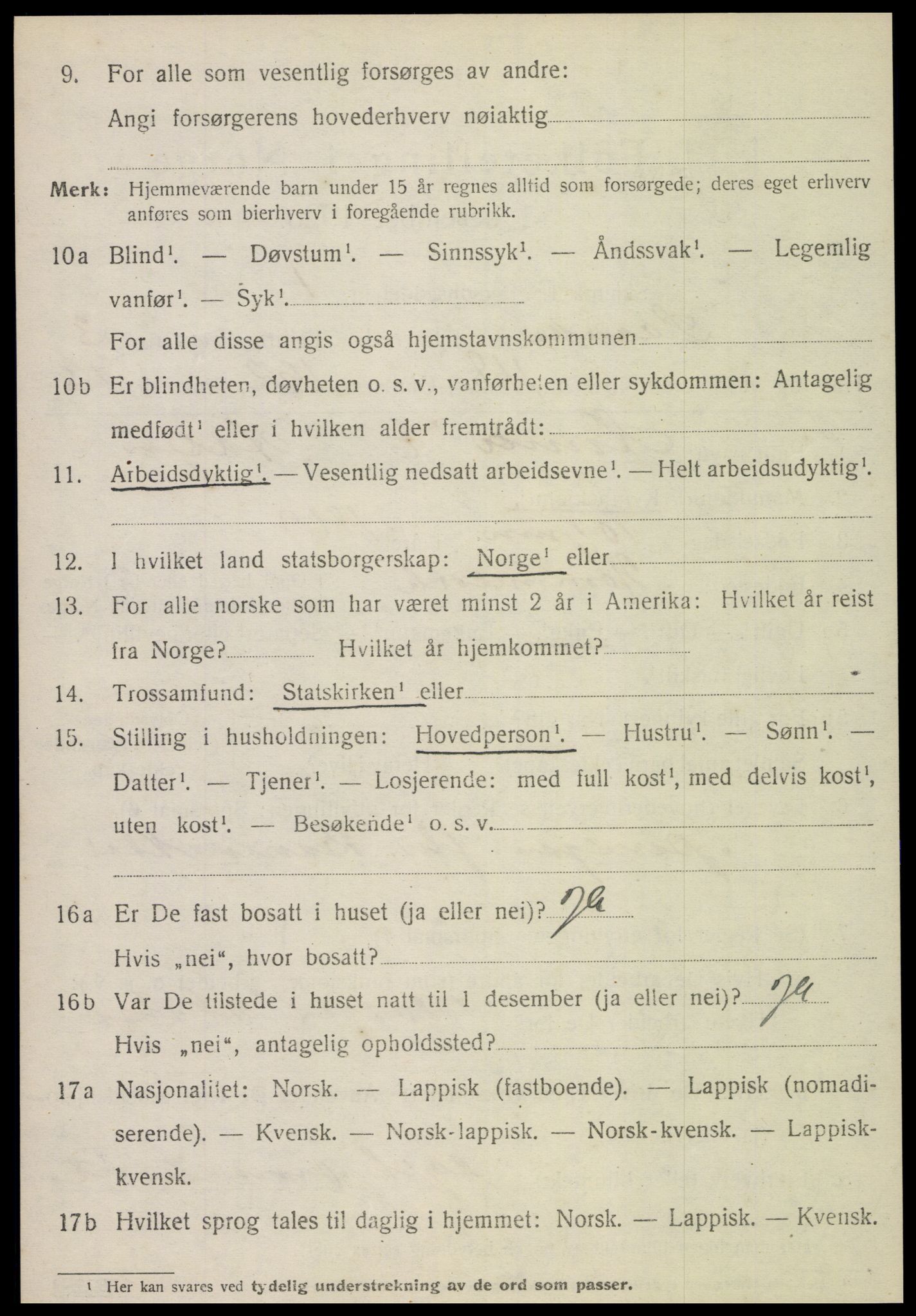 SAT, 1920 census for Lånke, 1920, p. 2273